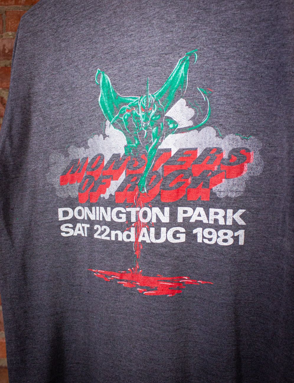 Band Tees × Vintage Vintage AC/DC Monsters of Rock Concert T Shirt 1981 Size US M / EU 48-50 / 2 - 4 Thumbnail