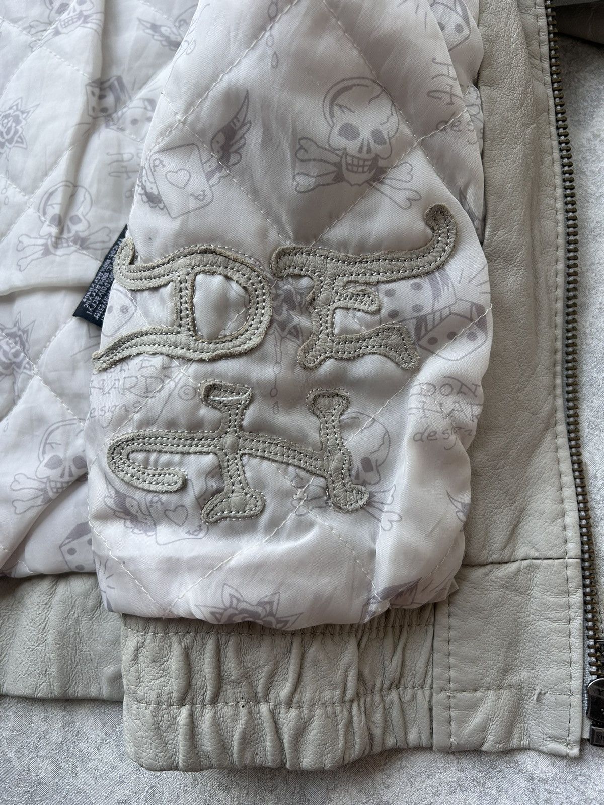Ed Hardy Y2K Ed Hardy Studded Japan Style Tattoo Leather Jacket Size XS / US 0-2 / IT 36-38 - 15 Thumbnail
