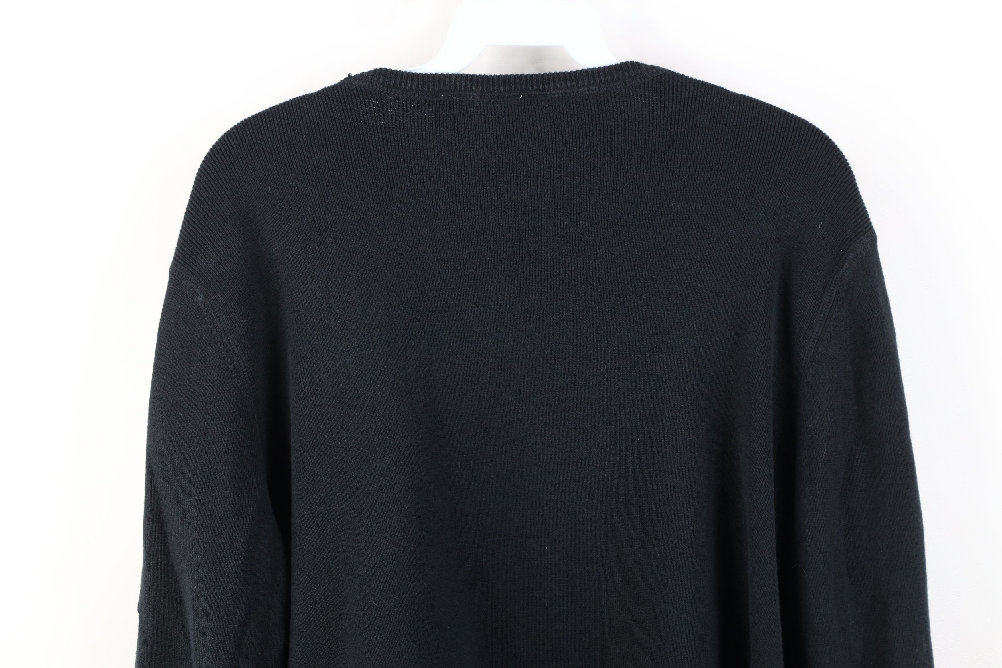 Vintage Vintage 90s Y2K Streetwear Cotton Ribbed Knit Sweater Black Size L / US 10 / IT 46 - 12 Thumbnail