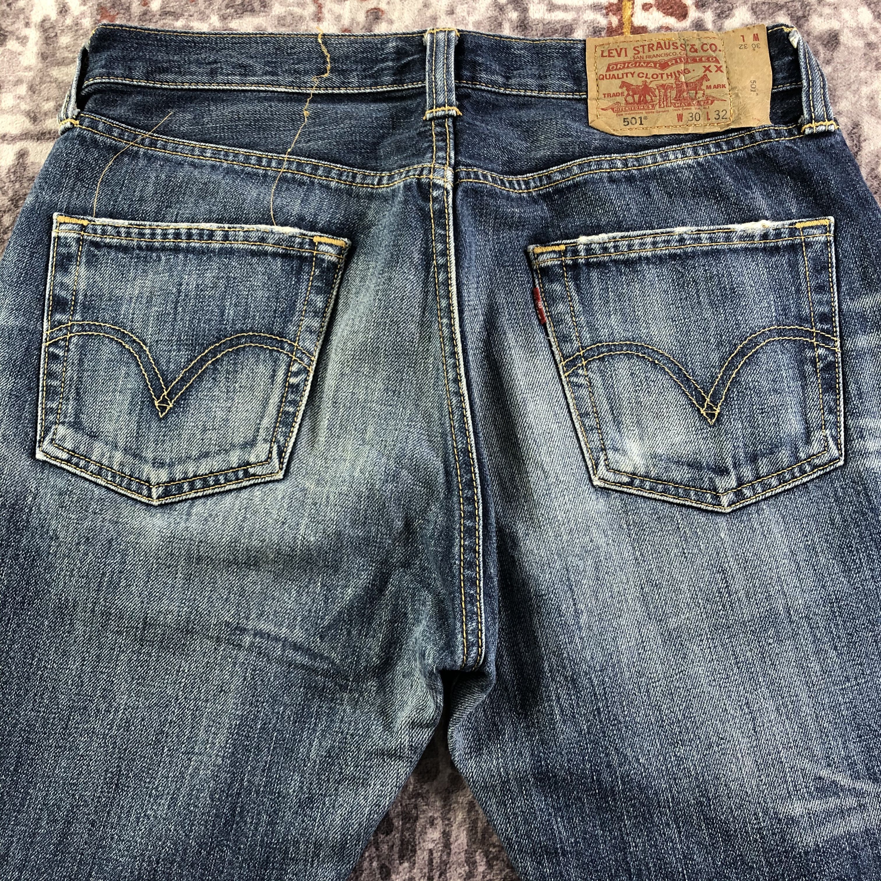 Levi's Vintage Blue Wash Levis 501 Jeans-JM3313 Size US 31 - 7 Thumbnail