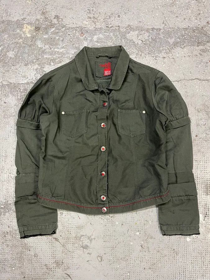 Marithe + Francois Girbaud × Vintage SS2013 Marithé + François Girbaud Green Buttoned Light Jacket Size S / US 4 / IT 40 - 2 Thumbnail