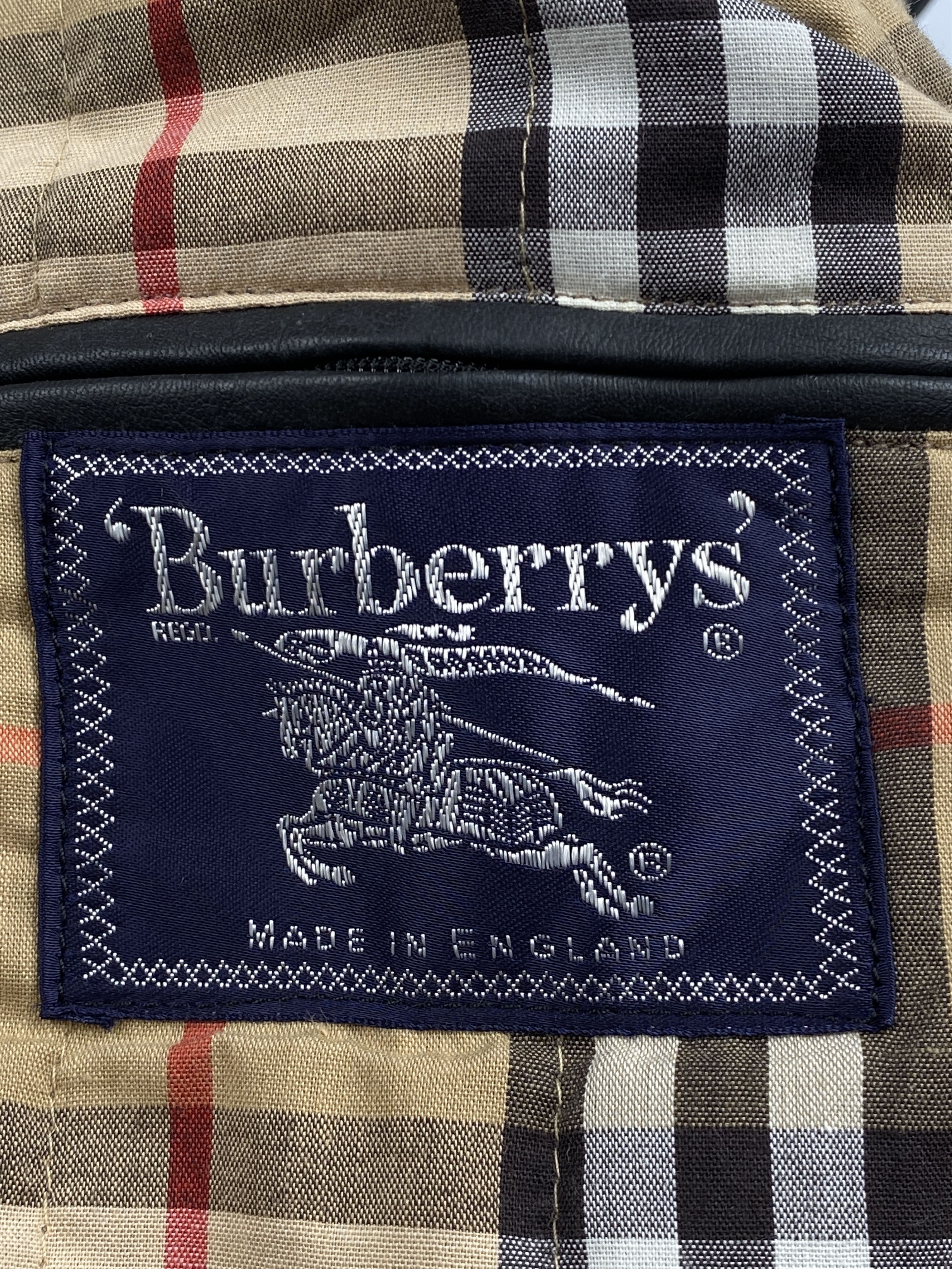 Burberry Vintage Duffle Coat Nova Check Leather Jacket Size M / US 6-8 / IT 42-44 - 16 Thumbnail