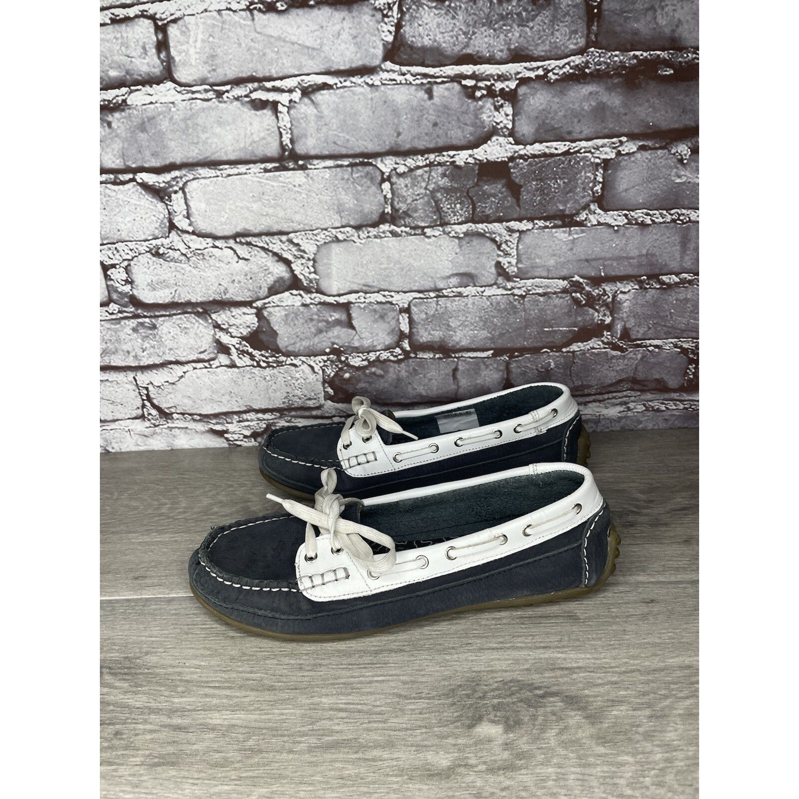 Other SOUL of AFRICA Nerina Juliet White Blue Leather Bow Ballet F Size US 7 / IT 37 - 13 Thumbnail