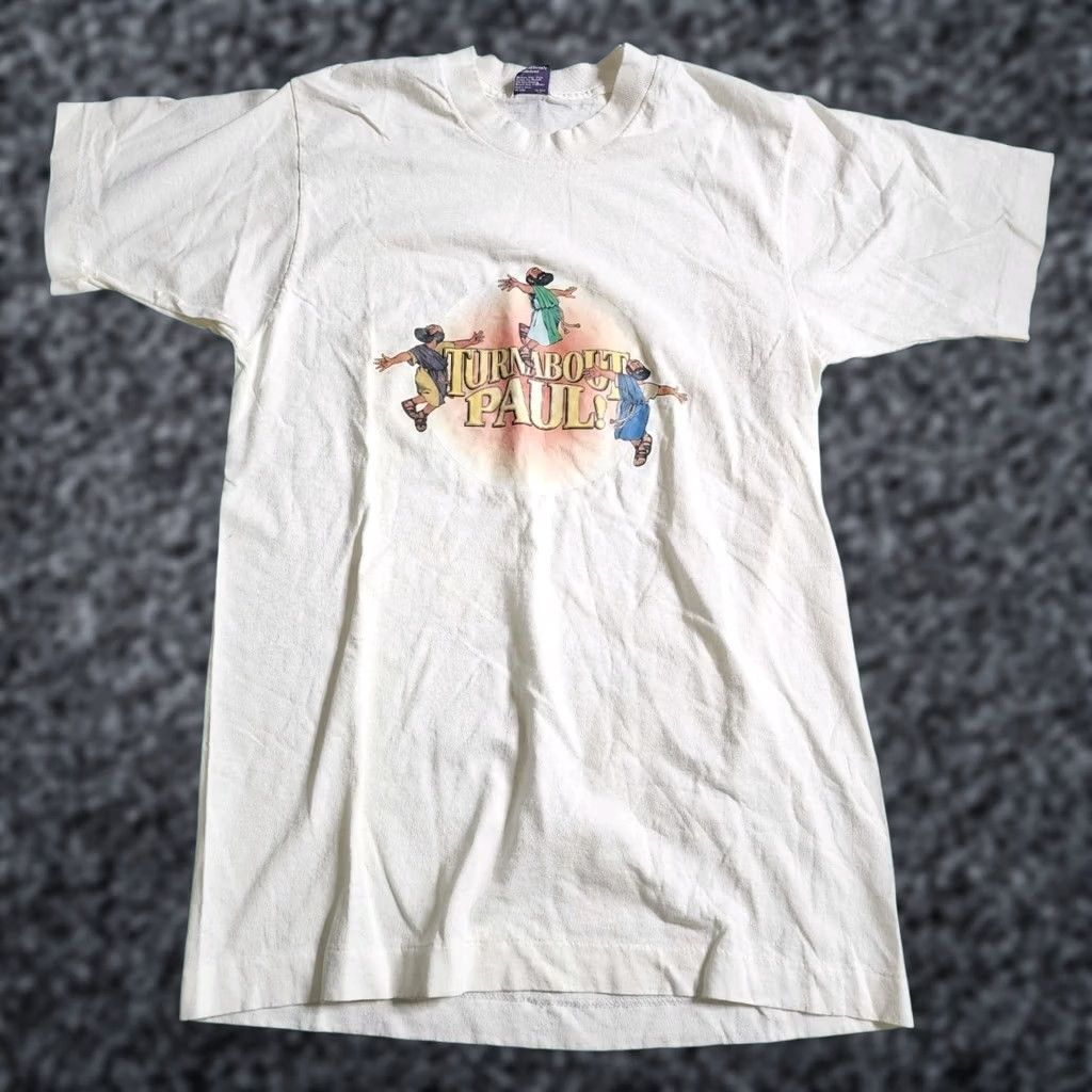 Vintage VINTAGE BVD T-Shirt Mens L Turnabout Paul Bible Story White Cotton Short Sleeve Crew Neck 1980s Liberty Meadows Cartoon Classics Mens Size US L / EU 52-54 / 3 - 1 Thumbnail