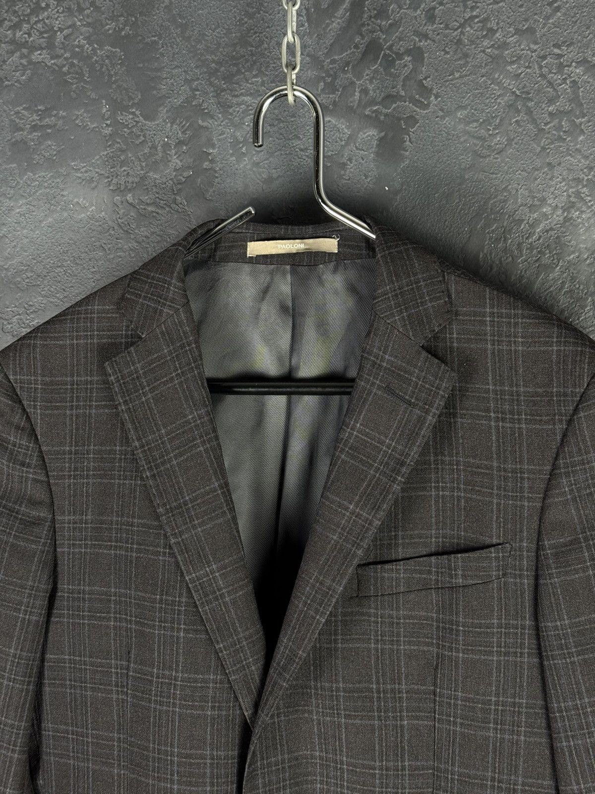 Paoloni Paoloni Men's Lana Vergine Wool 2 Button Blazer Size 48R - 6 Thumbnail