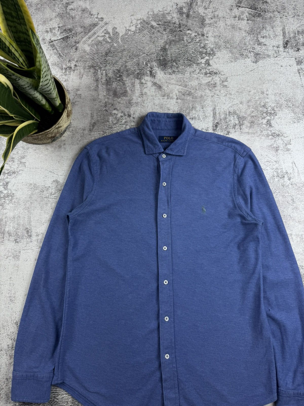 Polo Ralph Lauren Polo Ralph Lauren Knit Medium Basic Button Blue Oxford Classic LongSleeve Shirt Size US M / EU 48-50 / 2 - 4 Thumbnail