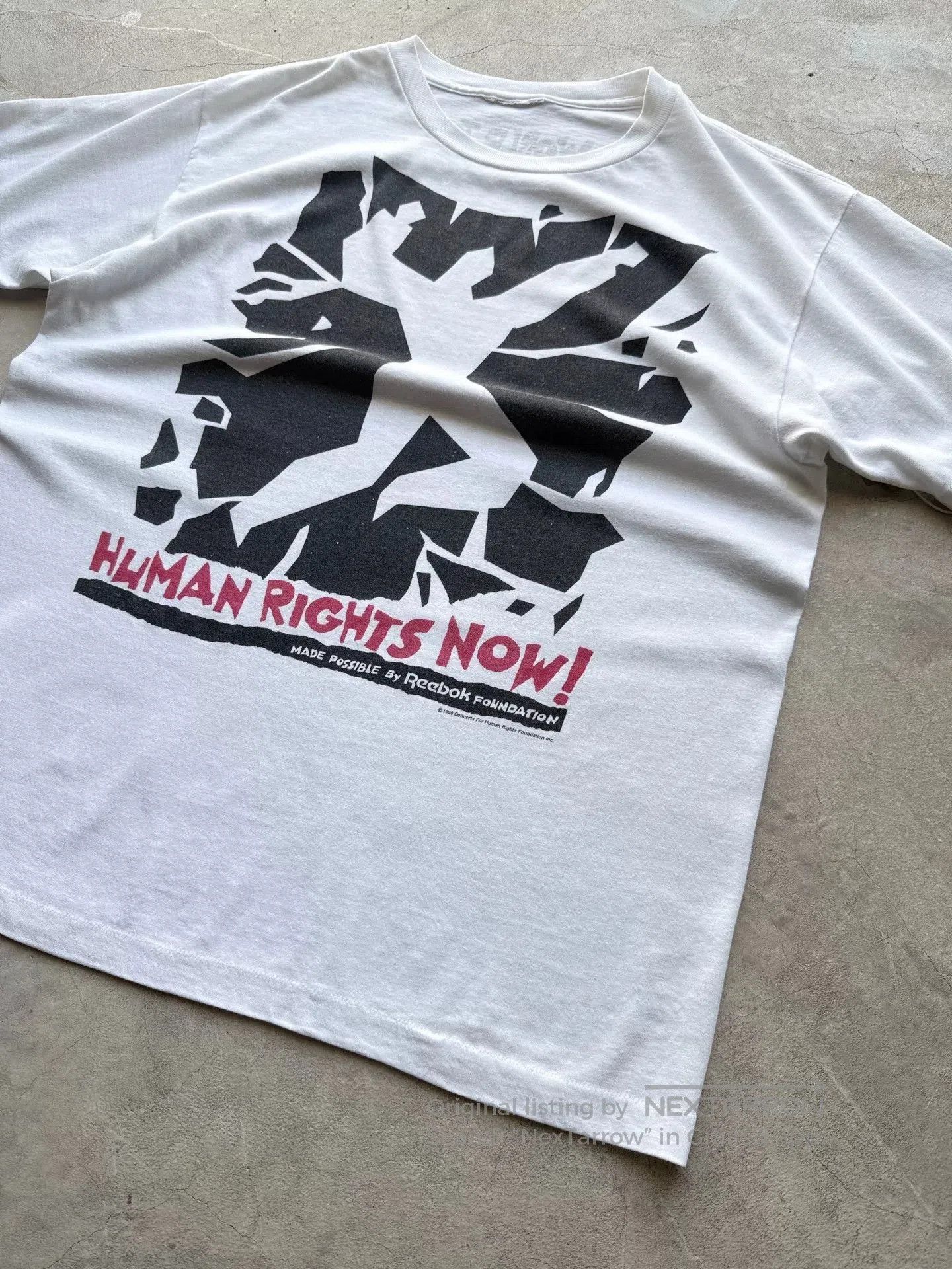 Vintage Vintage 80s Reebok Human Rights Now Tour Tee. Size US L / EU 52-54 / 3 - 2 Thumbnail