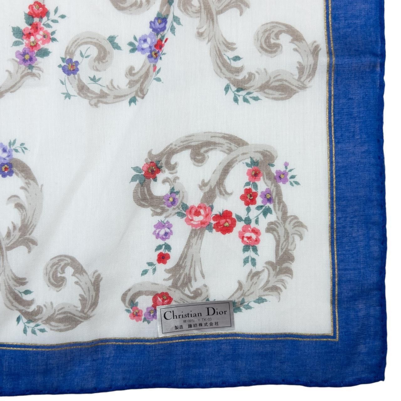 Dior Vintage Dior Floral Scarf Size ONE SIZE - 3 Thumbnail