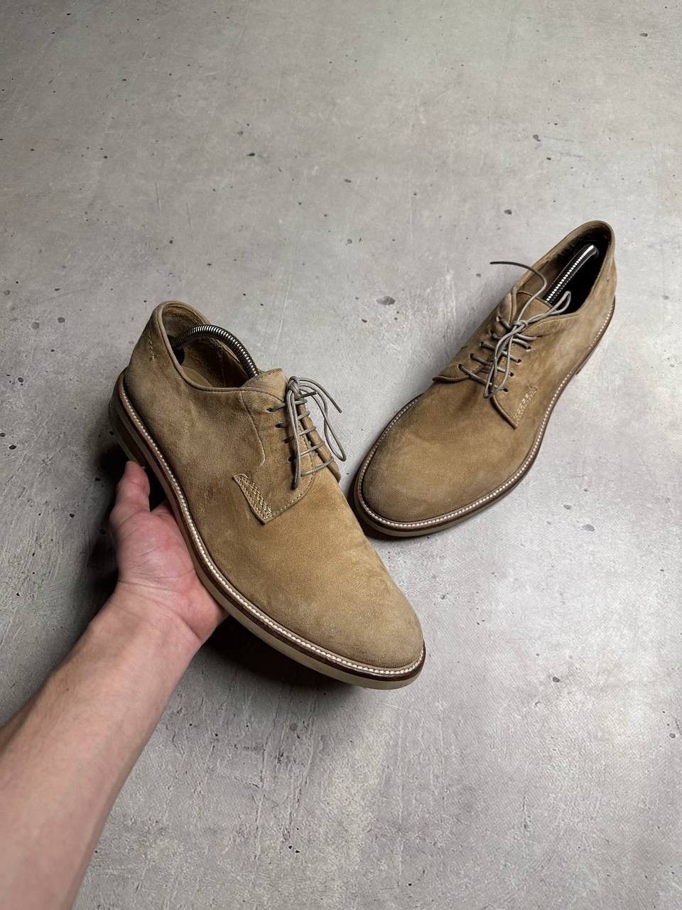 MoMA MOMA Suede Derby Shoes Beige Made in Italy EU 44 Lace Up Y2K Size US 11 / EU 44 - 1 Thumbnail