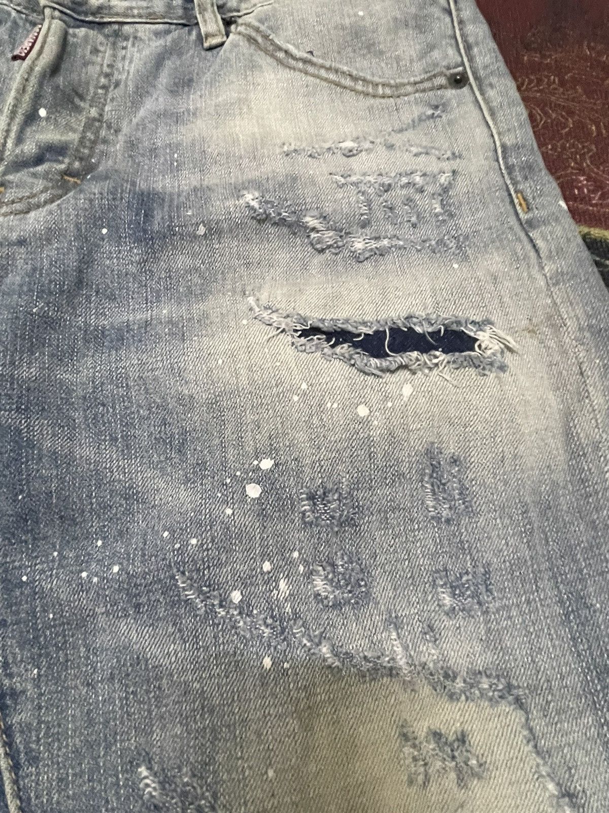 Dsquared2 Dsquared2 Thrashed Punk Light Blue Jeans Size US 33 - 7 Thumbnail