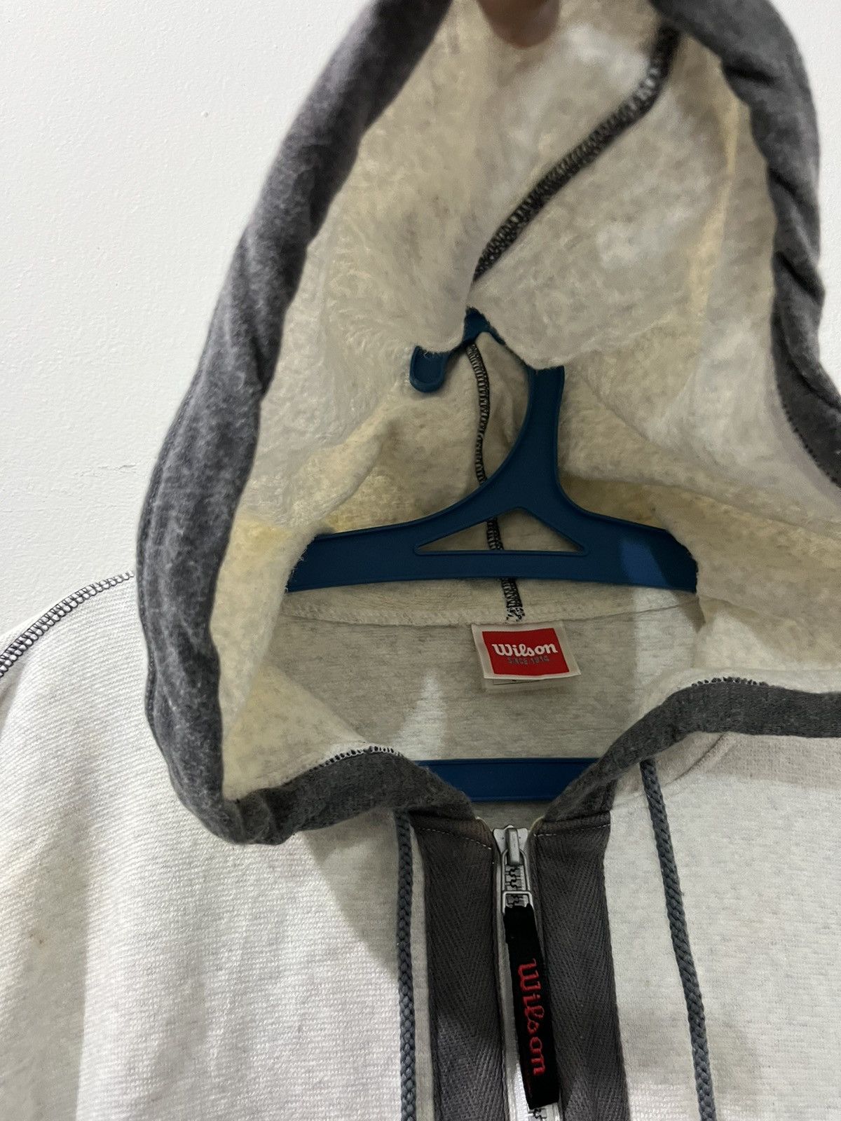 Wilson 🎱90s WILSON BIG LOGO HOODIE ZIPPER Size US XL / EU 56 / 4 - 7 Thumbnail