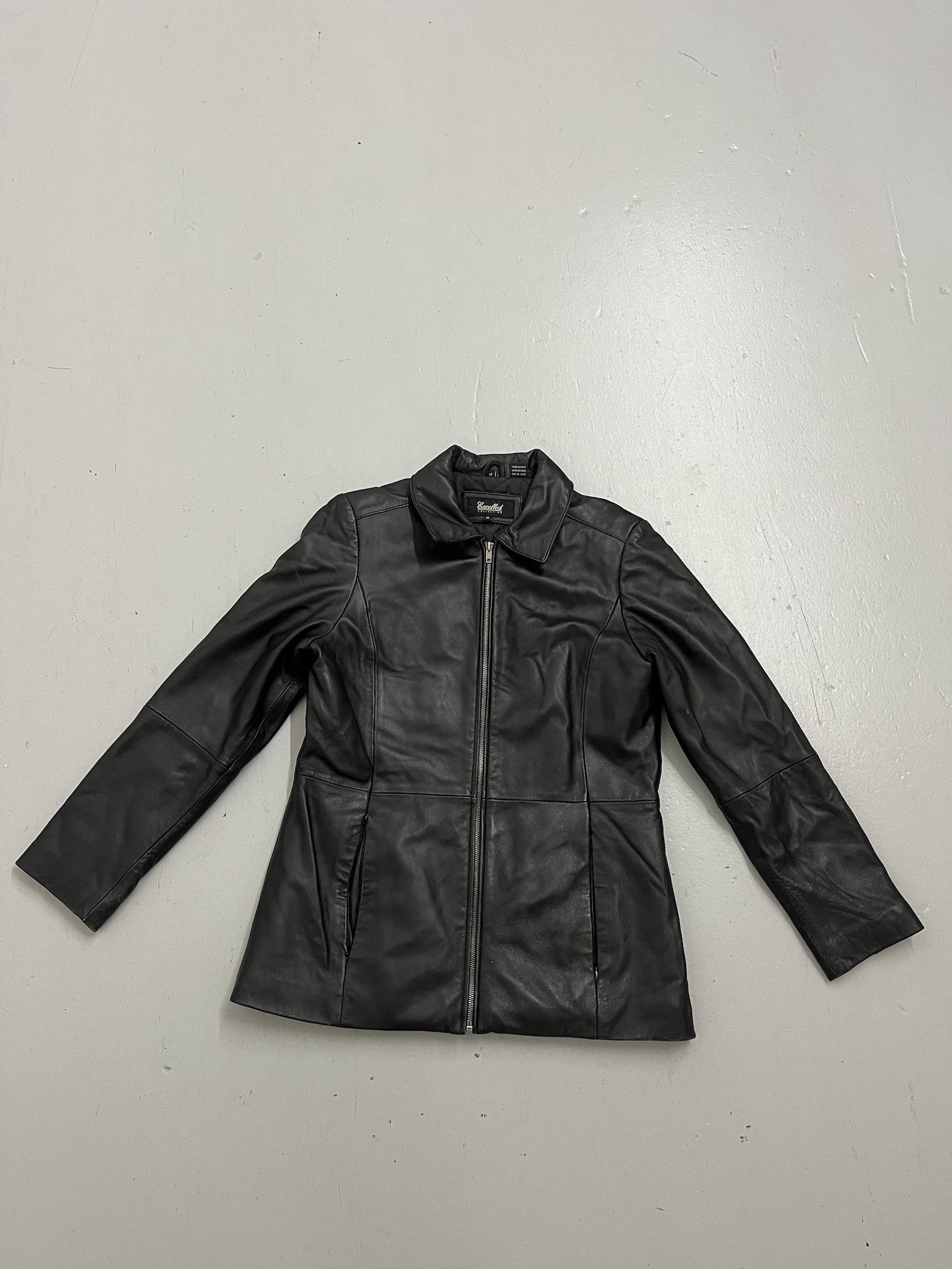 Leather × Wilsons Leather Vintage Leather Jacket 90s Black Leather Excelled Zip Motorcycle Jacket Size M Size US M / EU 48-50 / 2 - 1 Thumbnail