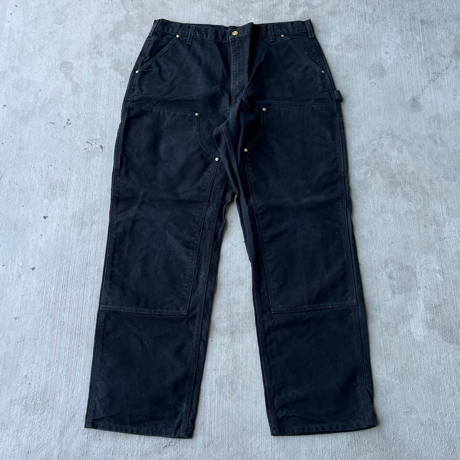 Carhartt × Vintage Carhartt black double knee work wear carpenter pants Size US 36 / EU 52 - 1 Thumbnail