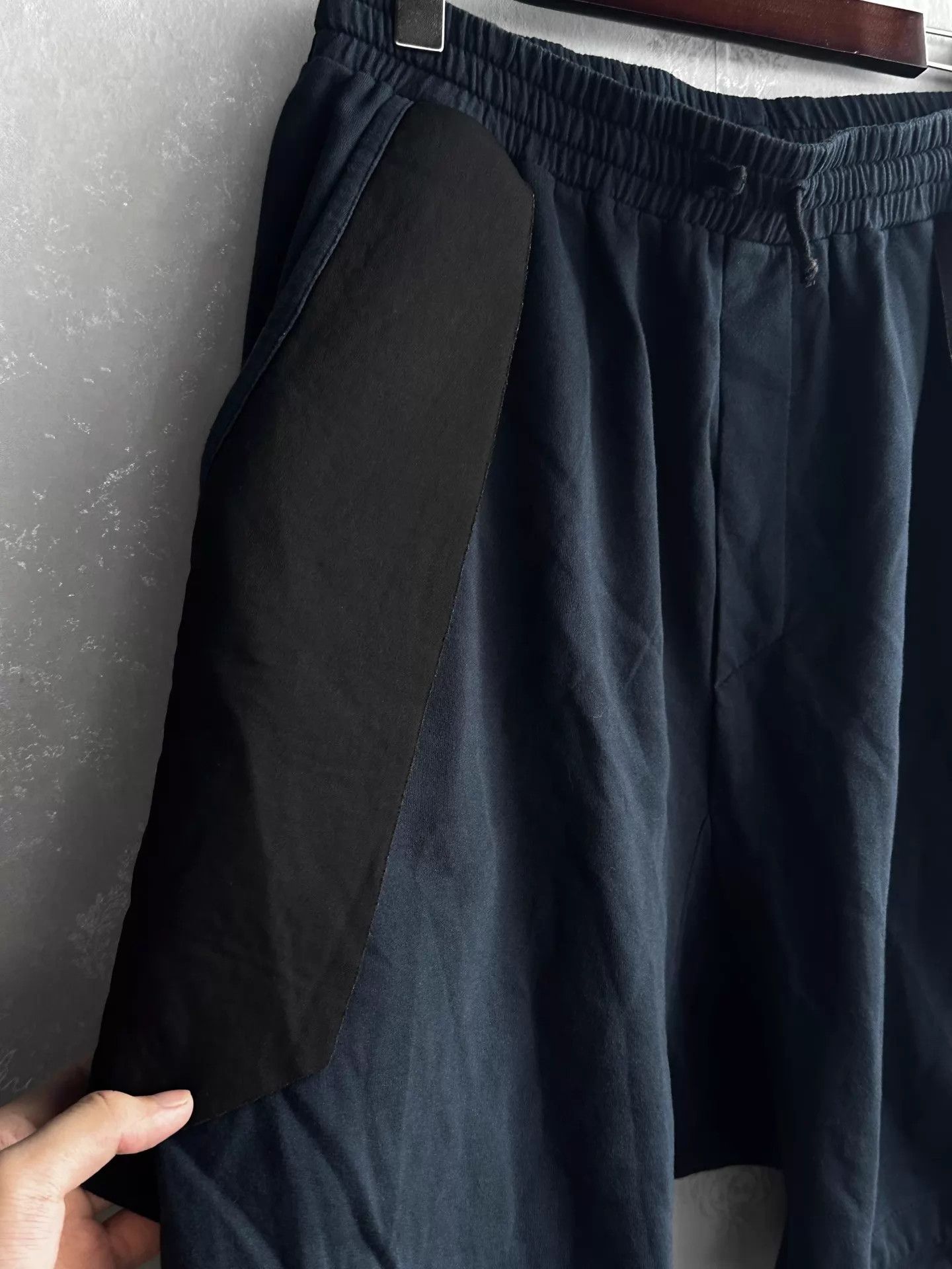 Concepts d'Odeur odeur black space cotton spliced shorts M - dark avant-garde Size US 32 / EU 48 - 1 Thumbnail