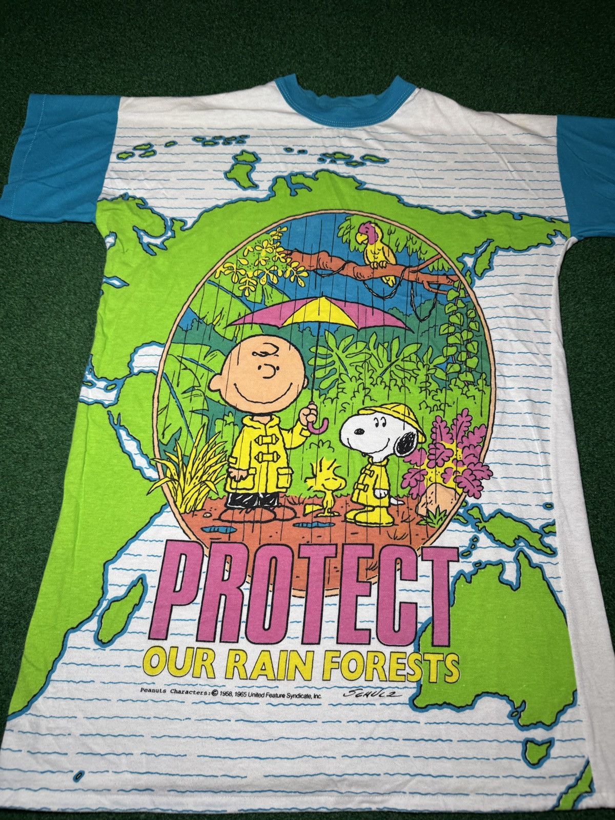 Peanuts Peanuts Protect The Rainforests Vintage Sleep Shirt L 21x33 Size L / US 10 / IT 46 - 2 Thumbnail