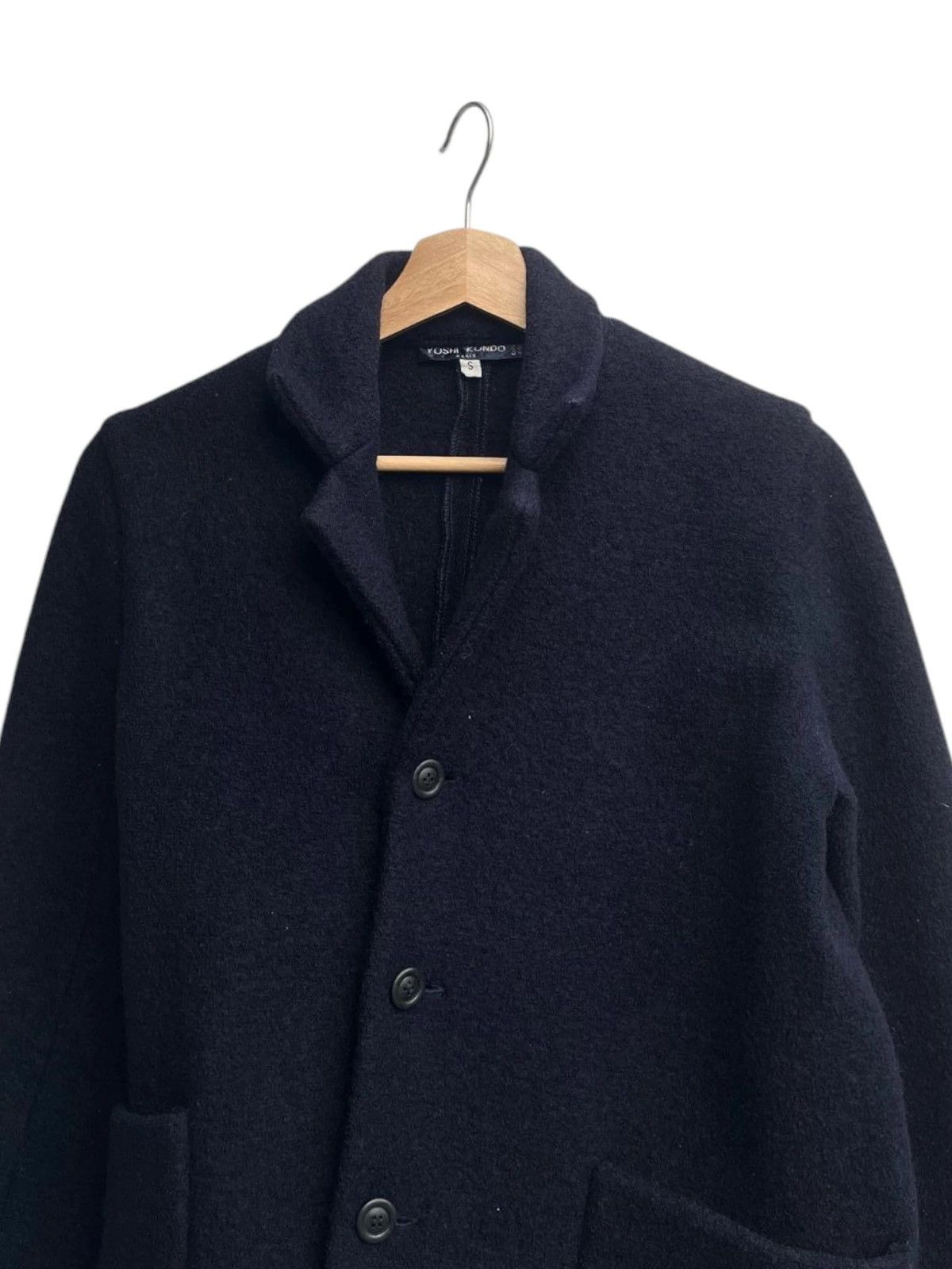 Designer × Issey Miyake Yoshi Kondo Asymmetrical Cut Wool Jacket Made in France Size S / US 4 / IT 40 - 8 Thumbnail