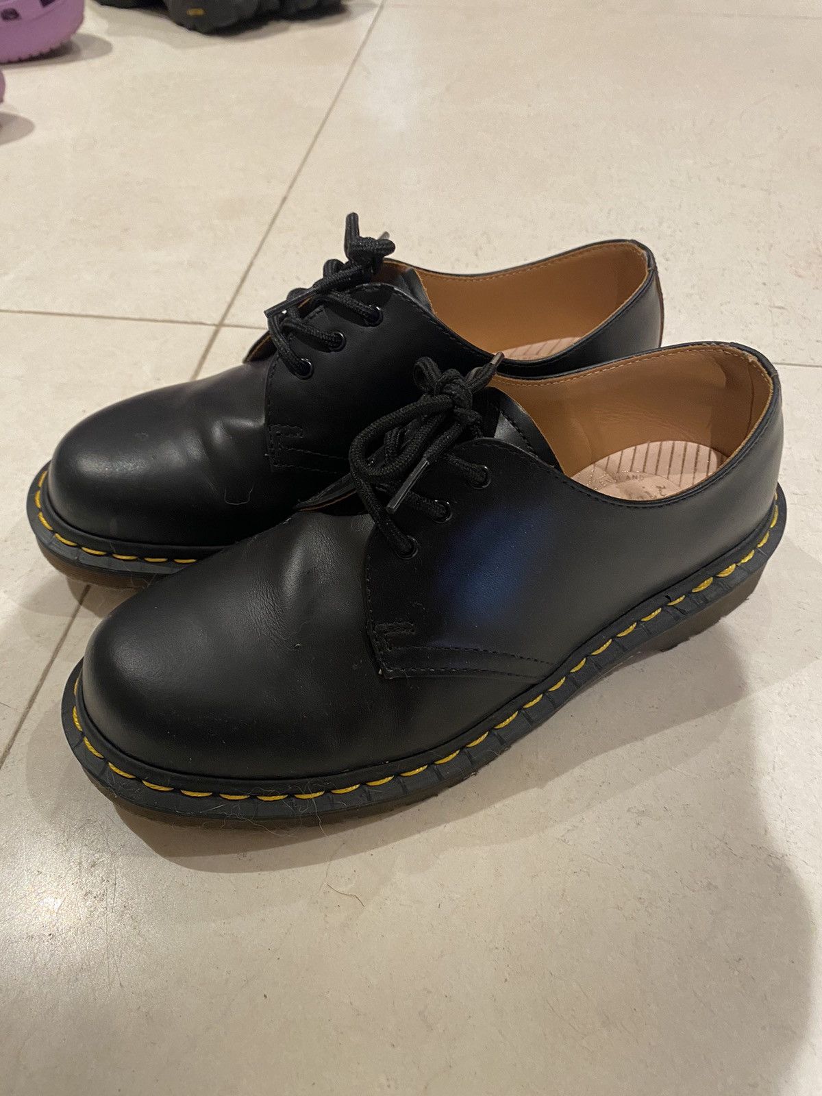 image of Dr Martens 1461 Made In England Shoes in Black, Men's (Size 8)