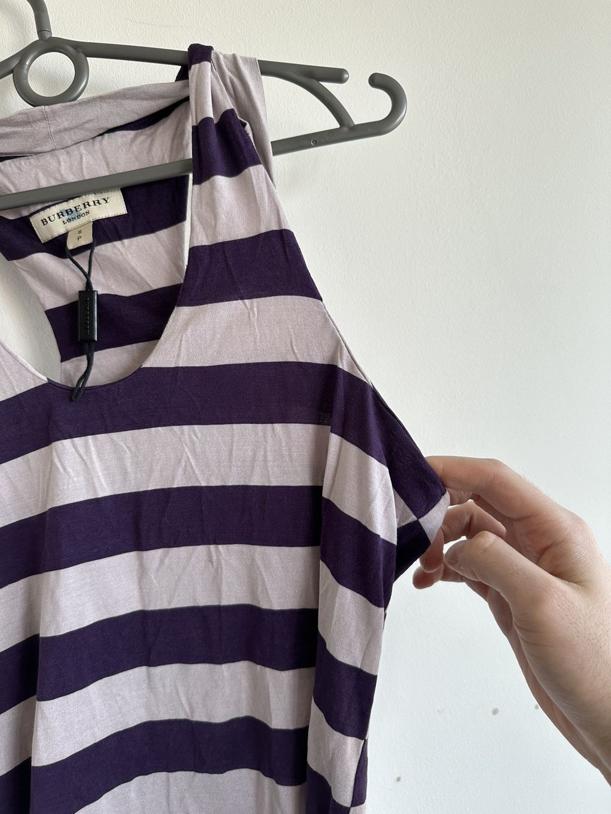 Burberry Burberry London Grey / Purple Striped Tank Top Size S Size S / US 4 / IT 40 - 6 Thumbnail