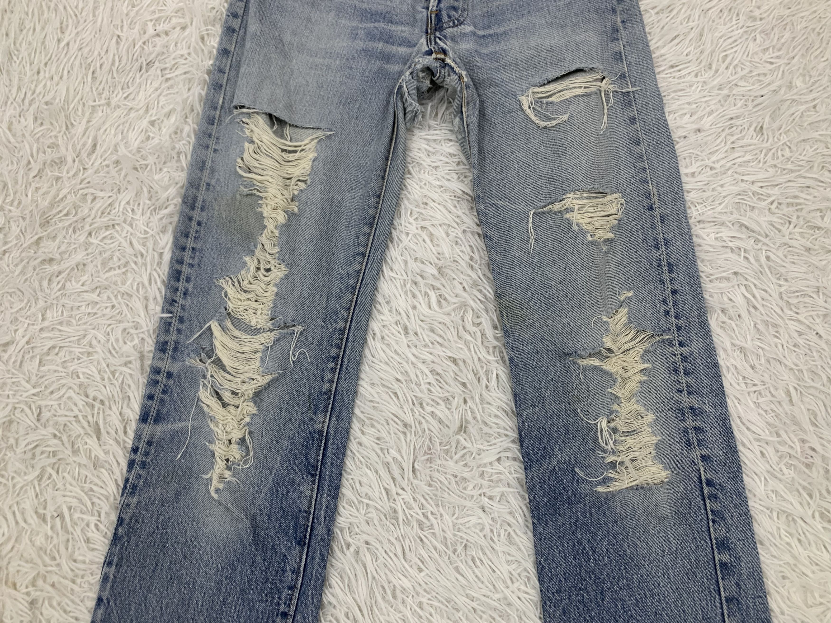 Levi's Vtg 80s Levi's 501 Selfedge Jeans Pant Button 524 Size US 28 / EU 44 - 3 Thumbnail