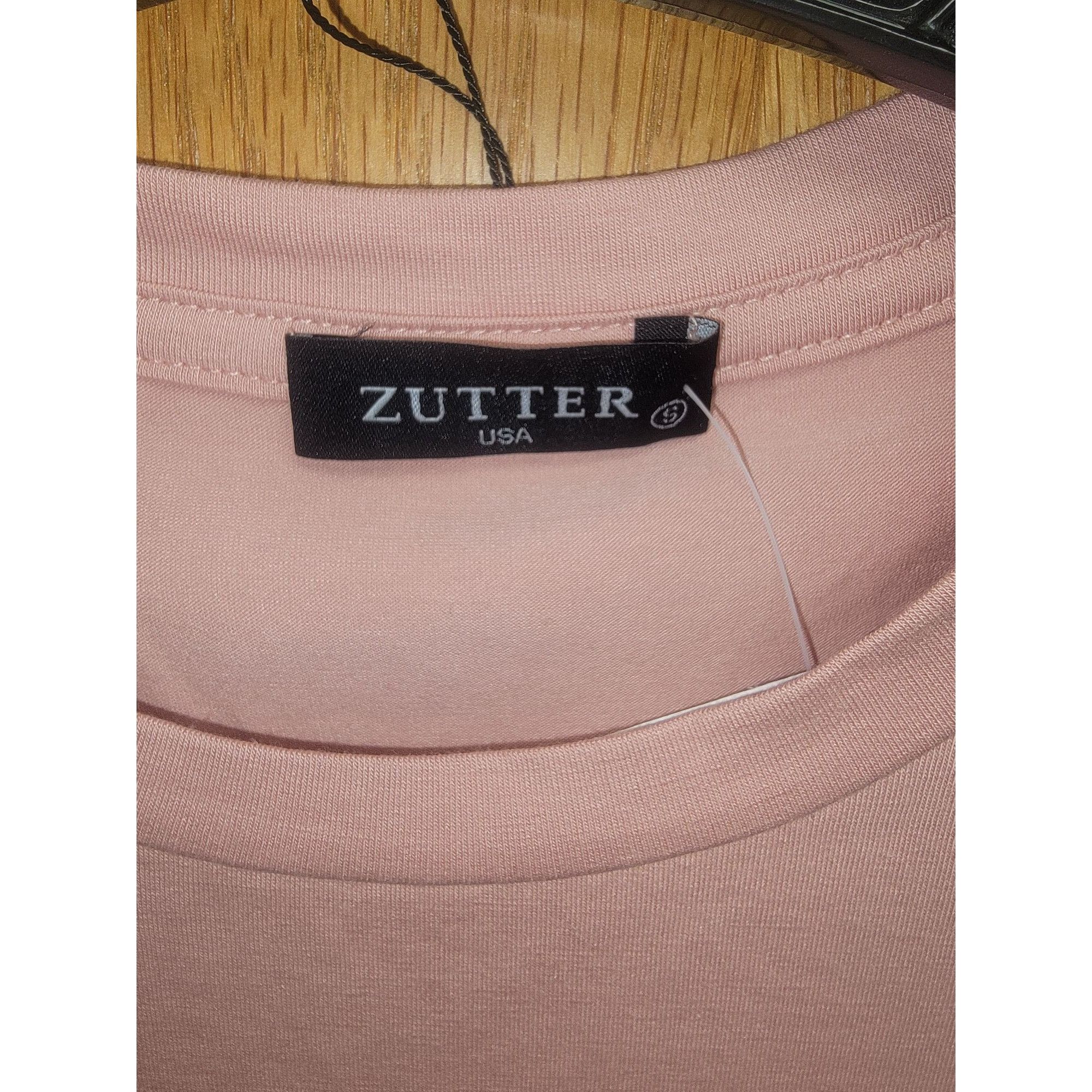 Other Zutter Womens Short Sleeve Basic T-Shirt Comfy Fit Soft Pink Size S / US 4 / IT 40 - 2 Thumbnail