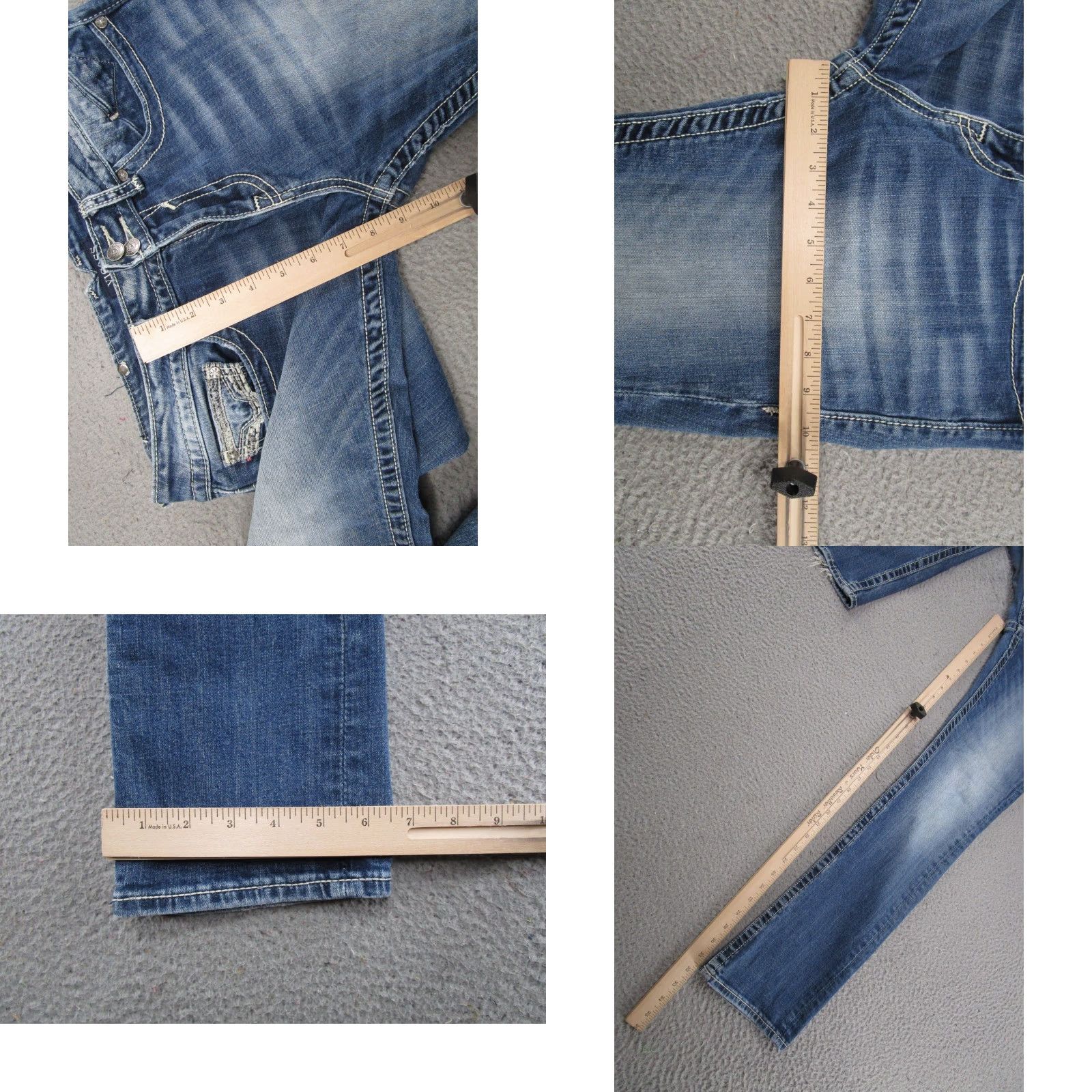 Vintage Vtg Y2K Vigoss Chelsea Straight Leg Stretch Denim Jeans 8x33 Blue Cotton 5-Pocket Women Mens? Size 30" / US 8 / IT 44 - 8 Thumbnail