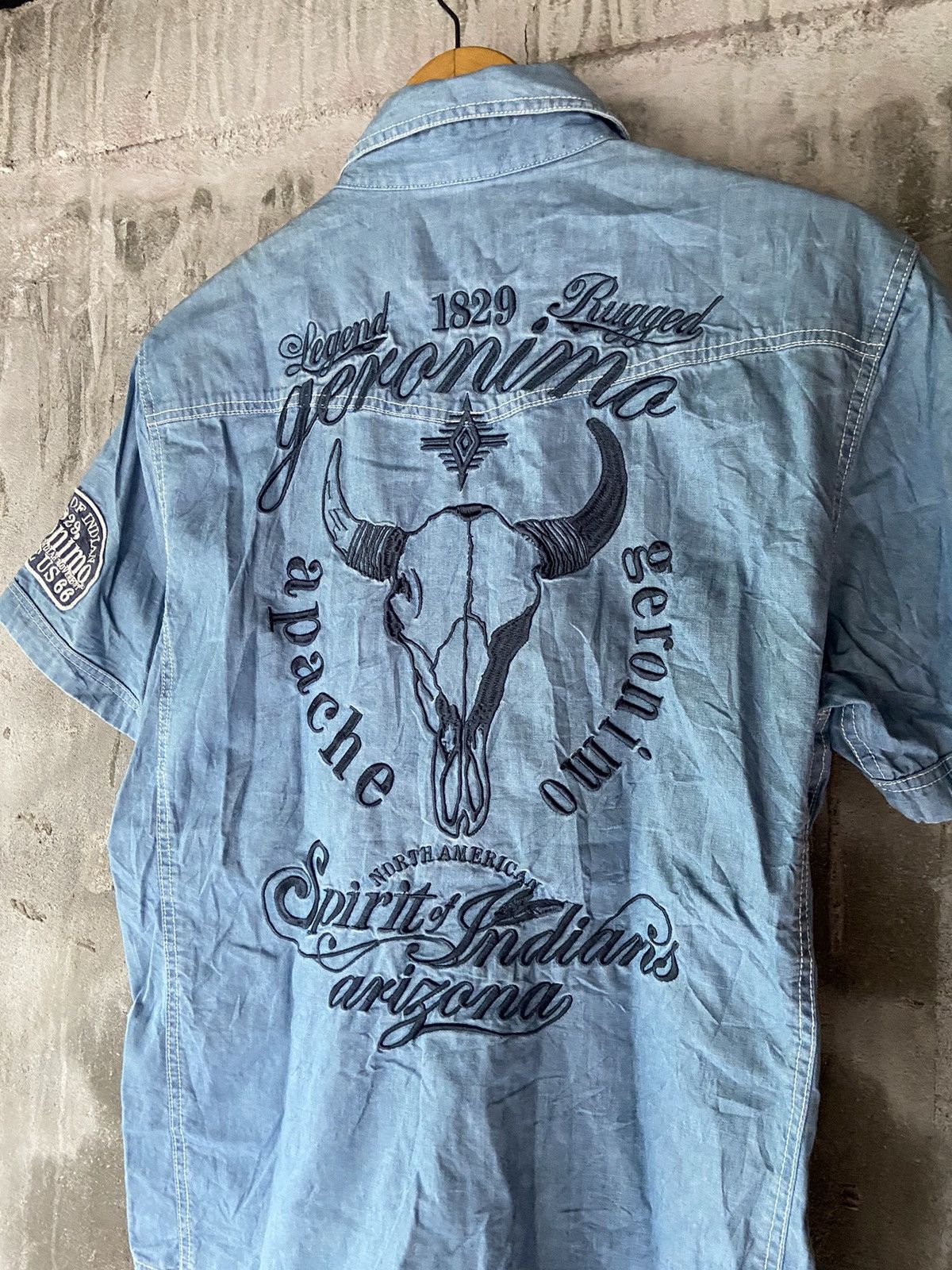 If Six Was Nine CHIEF U.S.A WORKSHIRT APACHE GERONIMO Size US M / EU 48-50 / 2 - 14 Thumbnail