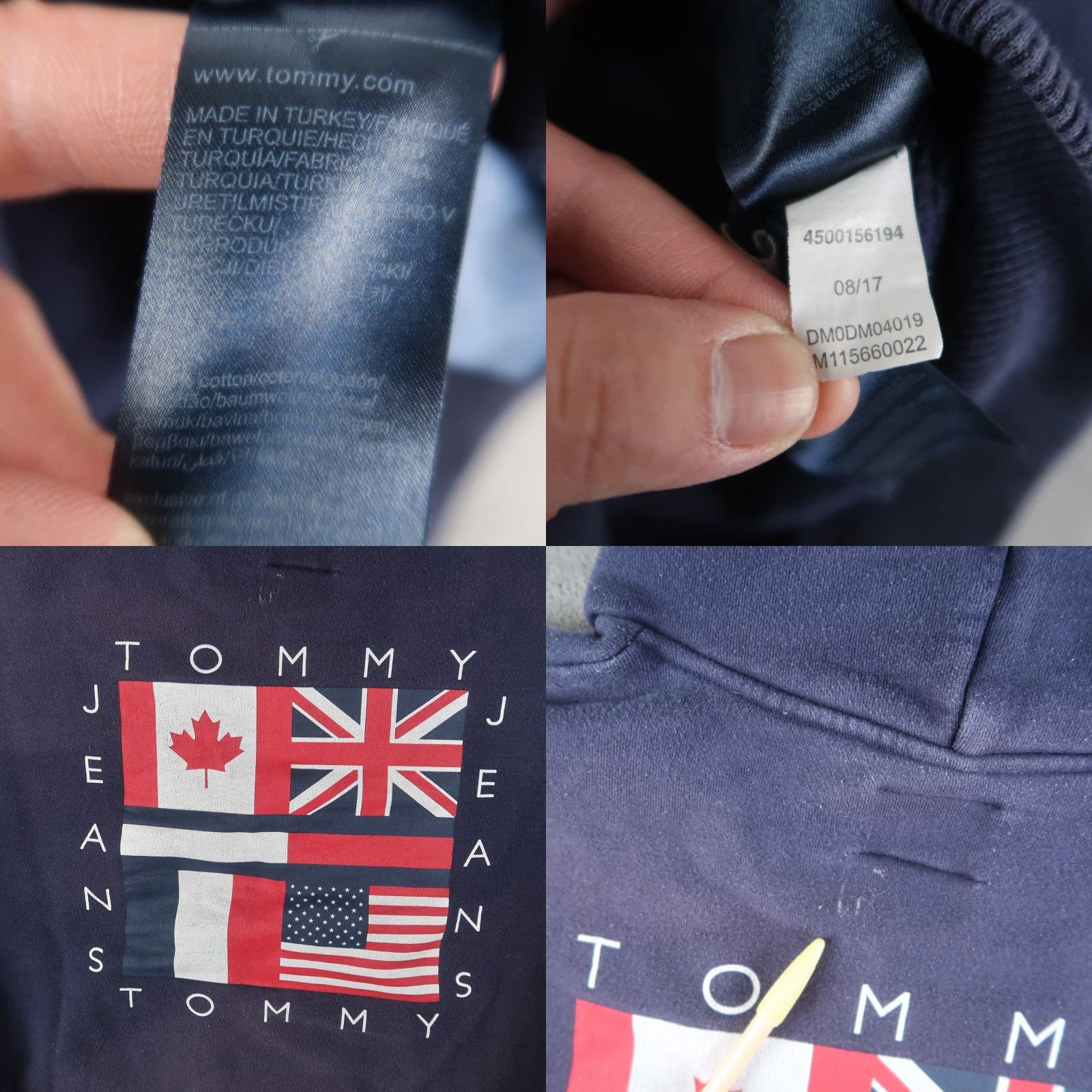 Tommy Hilfiger VINTAGE Tommy Hilfiger Jeans Sweatshirt Hoodie Adult M Medium Blue Pullover Mens Size US M / EU 48-50 / 2 - 9 Thumbnail