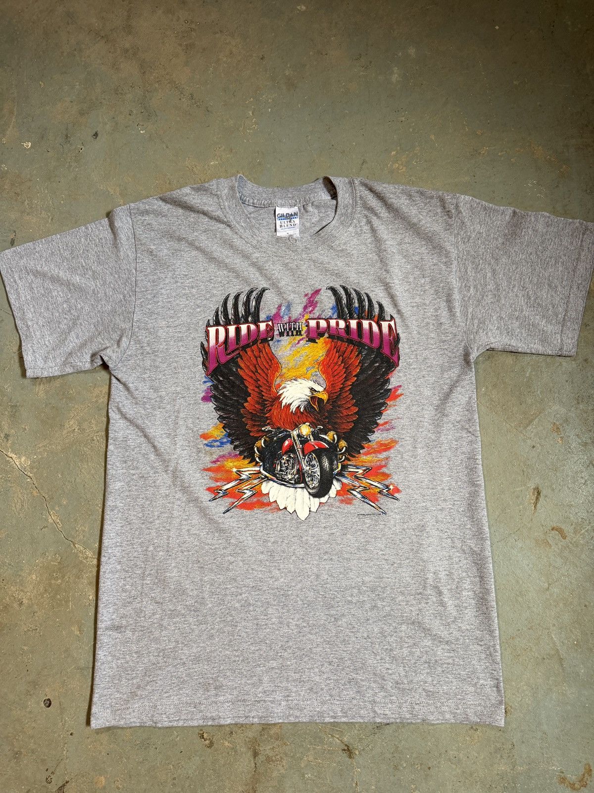Gildan Vintage Biker ‘Ride With Pride’ Tee Size US M / EU 48-50 / 2 - 1 Thumbnail