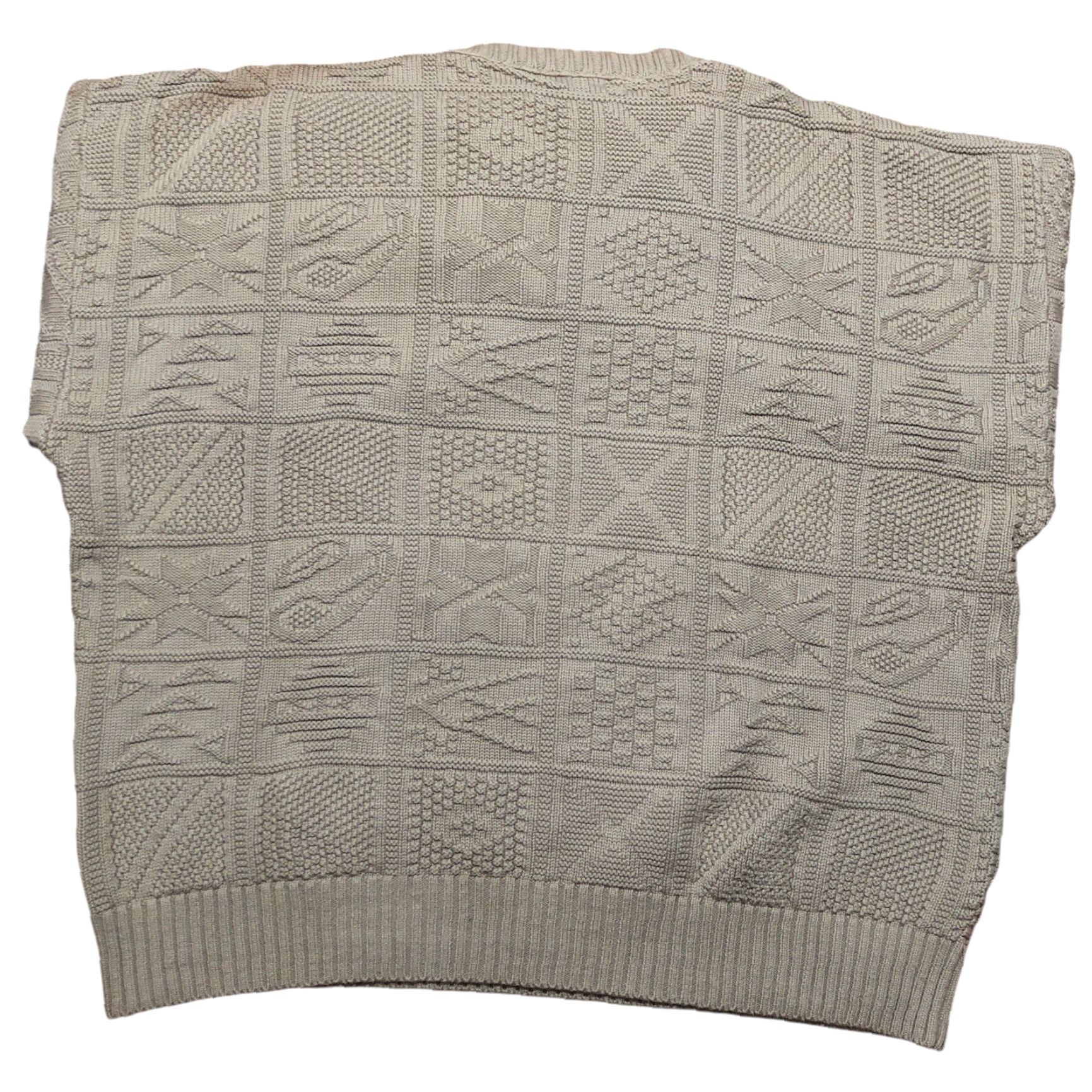 Vintage VTG Lord Jeff Pattern Knit Jumper Sweater Oatmeal Beige USA XL Mens Size US XL / EU 56 / 4 - 3 Thumbnail