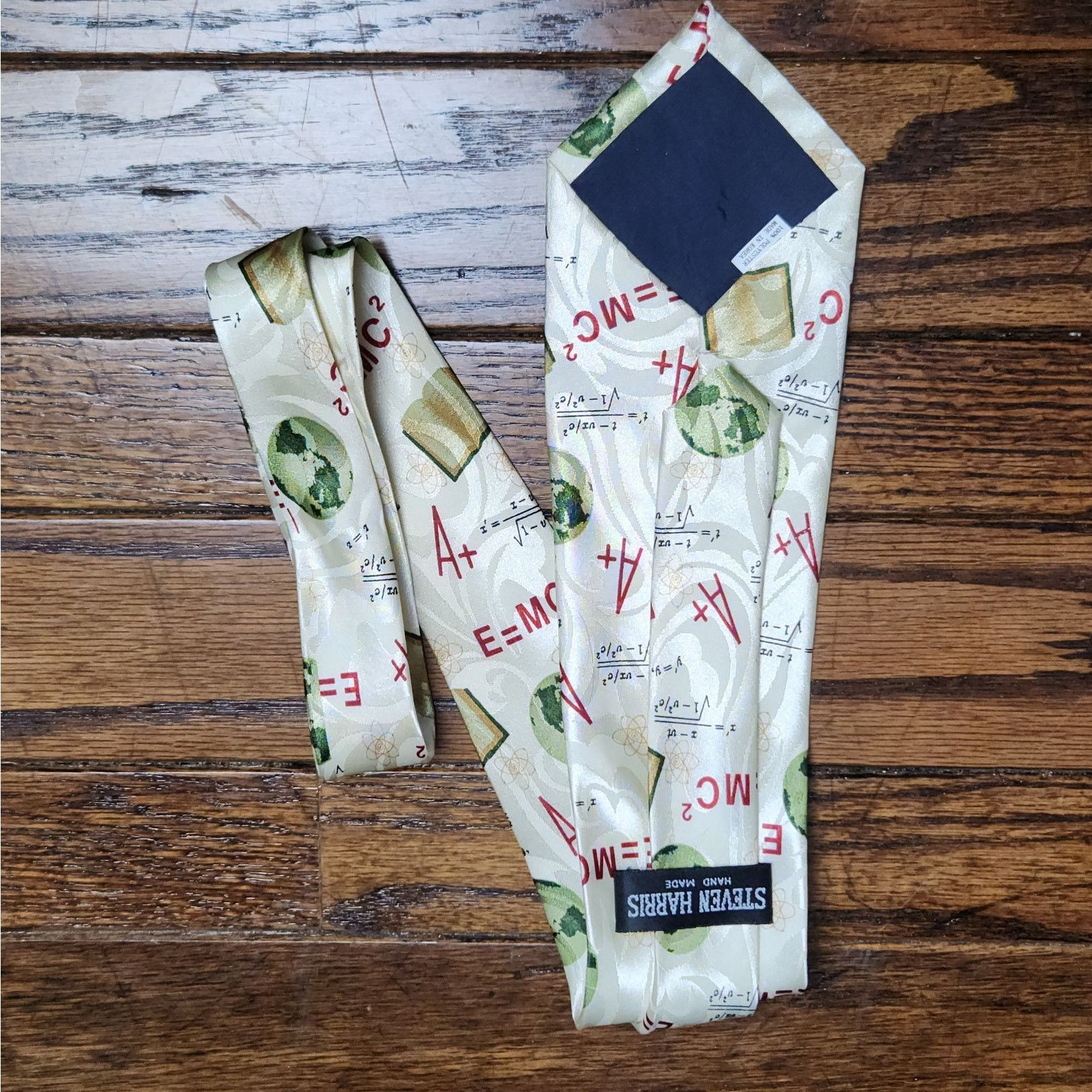 Vintage Vintage E=MC² Tie Teacher Science Gift Novelty Long Size ONE SIZE - 6 Thumbnail
