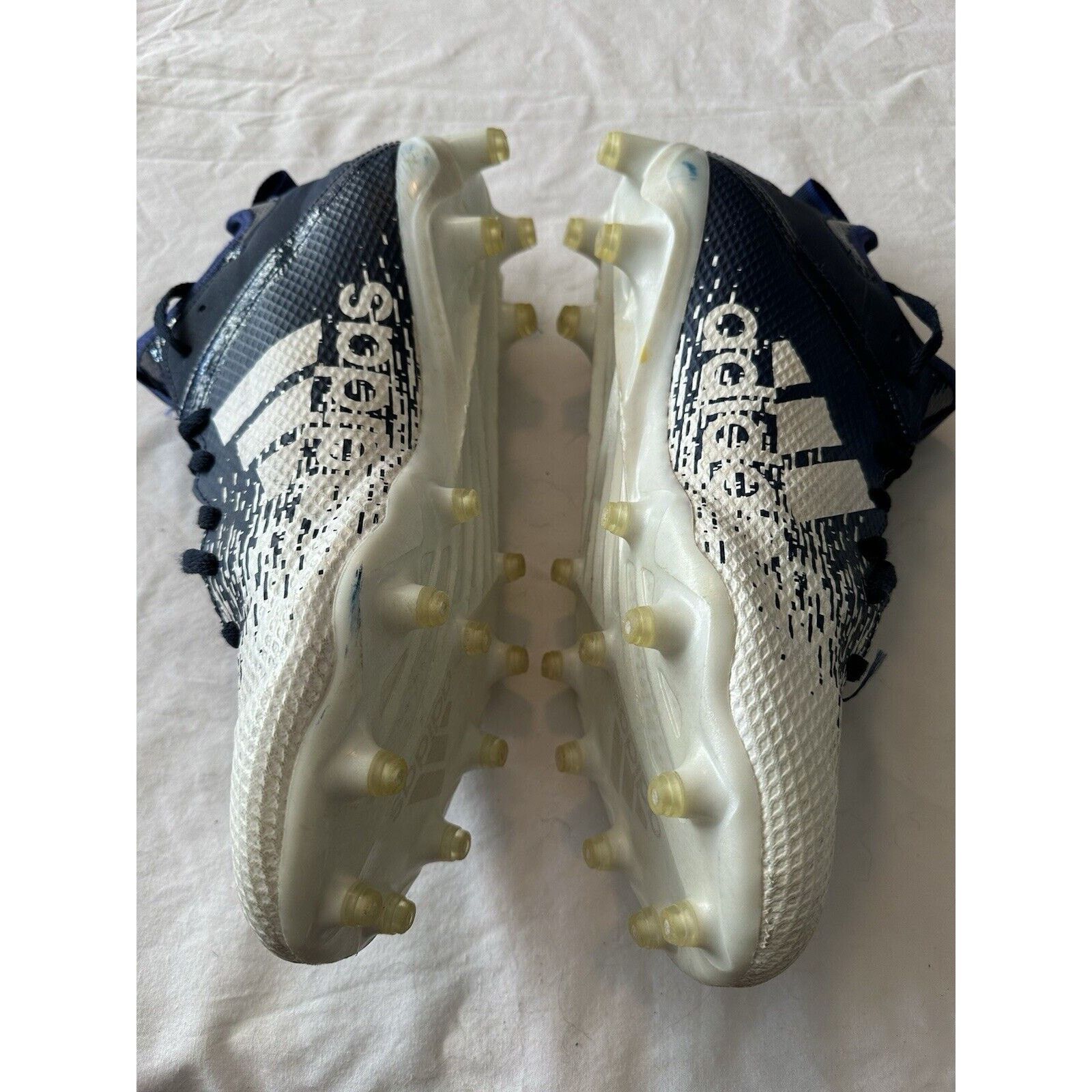 Adidas ADIDAS Adizero Scorch Football Cleats sz 11.5 White/ Blue Size US 11.5 / EU 44-45 - 5 Thumbnail