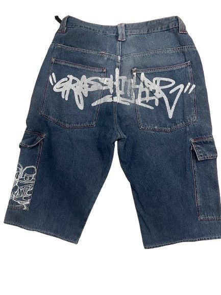 Ecko Unltd. × JNCO GRASS HITHER JORTS Y2K Size US 33 - 2 Thumbnail