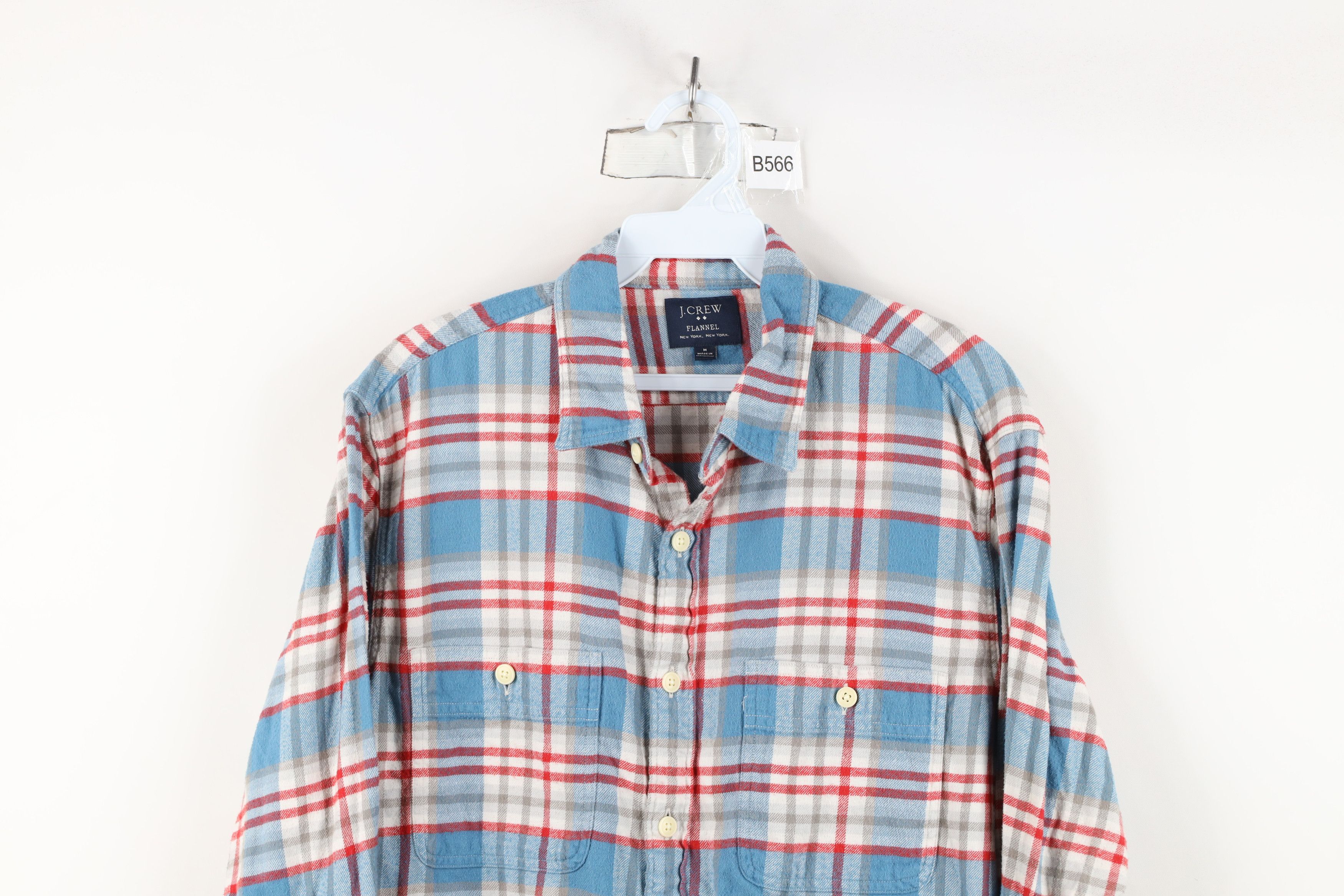 J.Crew × Vintage Vintage J Crew Long Sleeve Collared Button Shirt Plaid Size US M / EU 48-50 / 2 - 2 Thumbnail