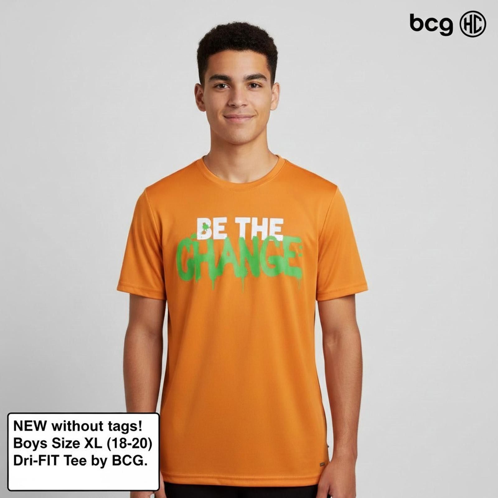Other Boys XL (18-20) BCG Orange Dri-FIT Graphic Tee-Be The Change Size ONE SIZE - 1 Thumbnail