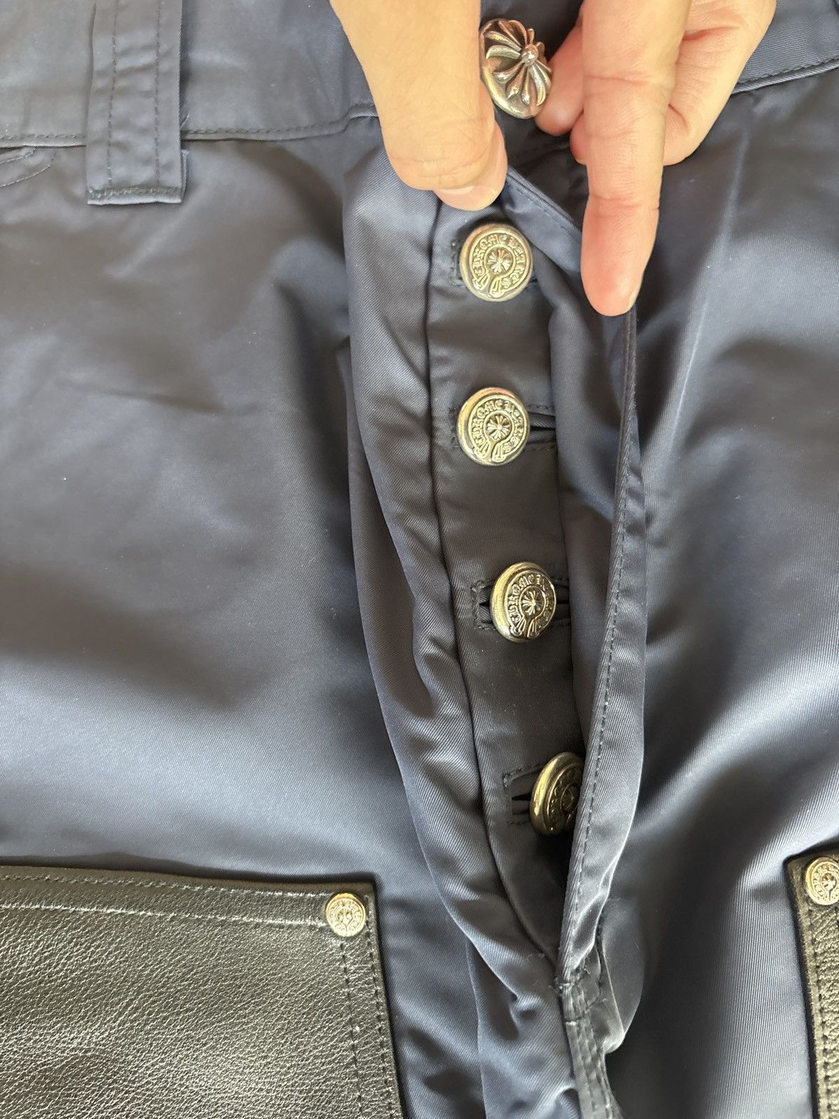 Chrome Hearts Chrome Hearts Half Nylon Half Leather Pants Size US 38 / EU 54 - 11 Thumbnail