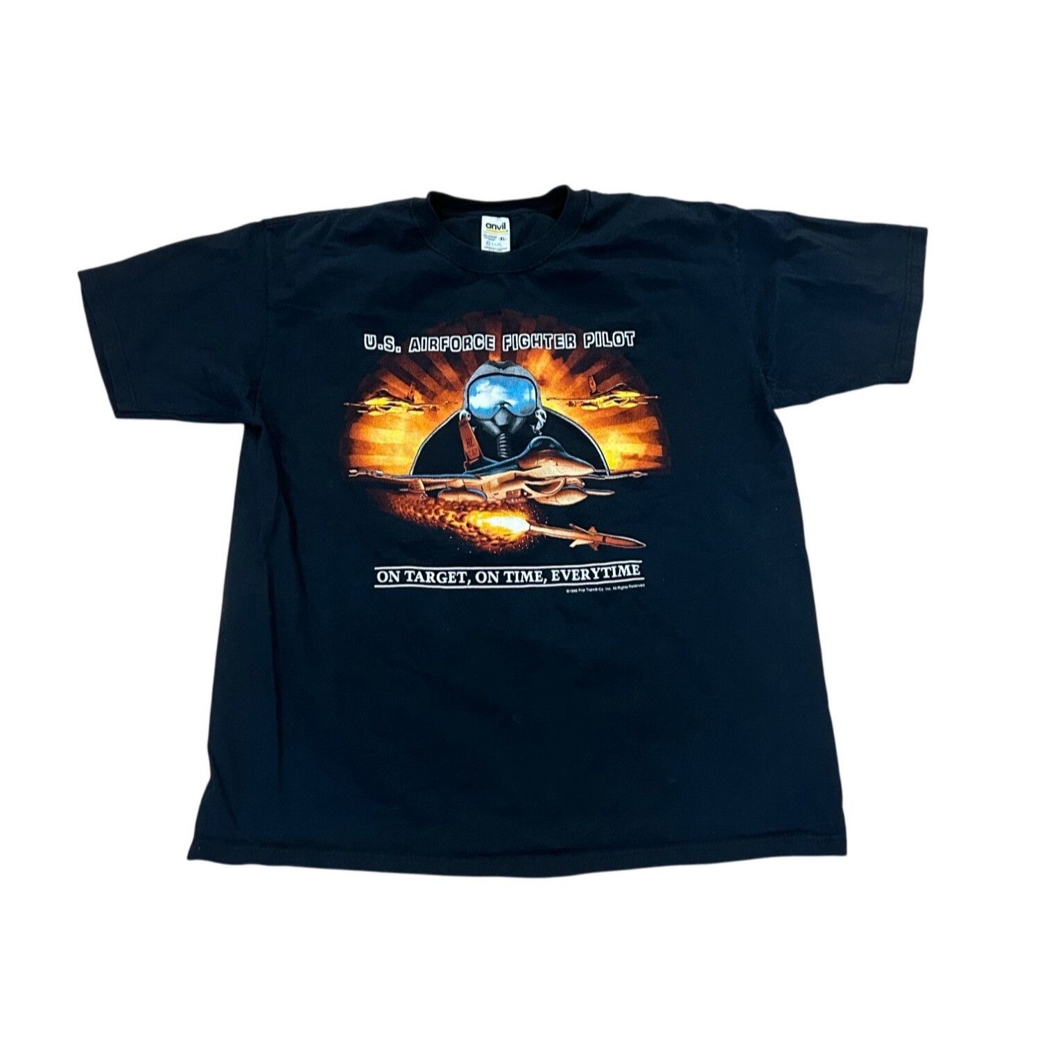 Anvil Vintage 1995 Pop Tops U.S. Air Force Fighter Pilot Graphic T Size US XL / EU 56 / 4 - 1 Thumbnail