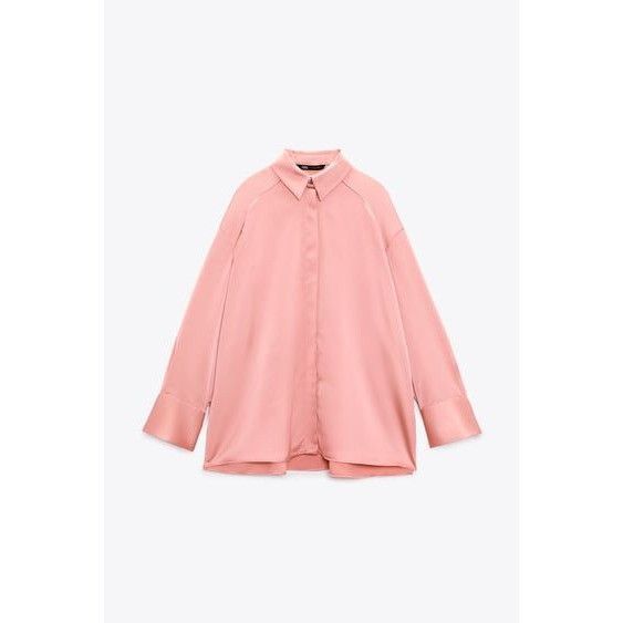 Zara Zara Buttoned Satin Effect Shirt Size S / US 4 / IT 40 - 1 Thumbnail