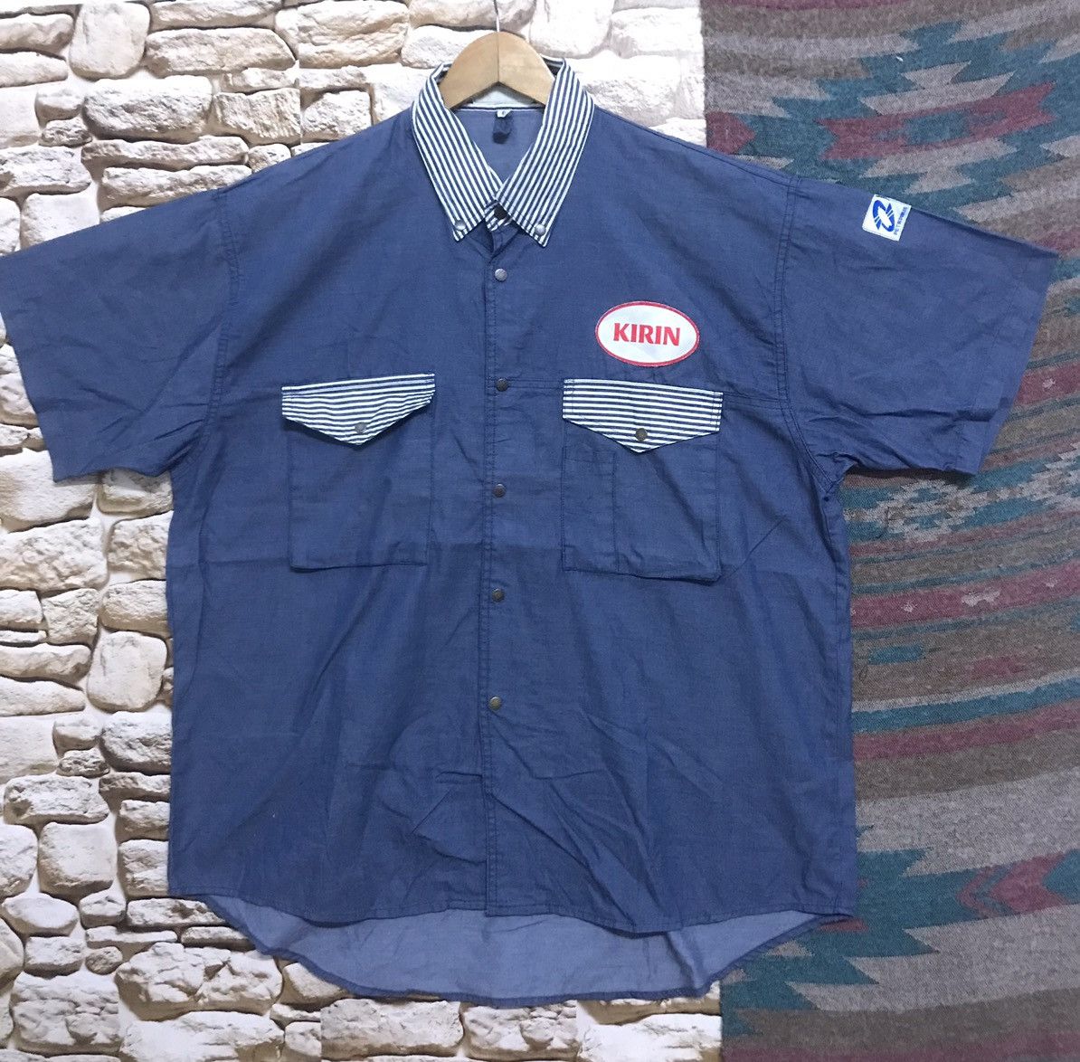 Japanese Brand Kirin Workers Shirt Button Up Size US XL / EU 56 / 4 - 2 Thumbnail