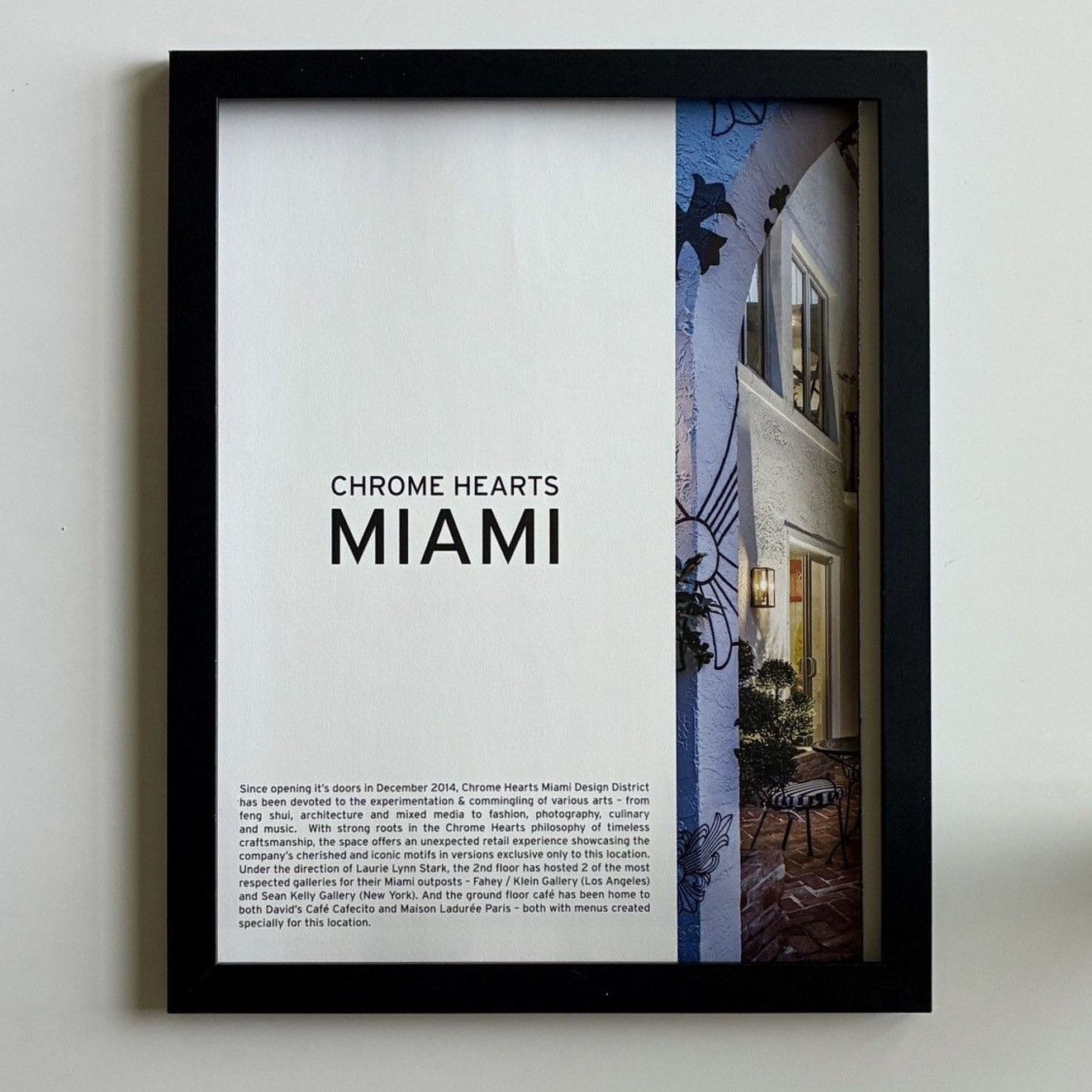 Chrome Hearts × Japanese Brand × Vintage Chrome Hearts Miami art gallery 9x11 Framed poster Size ONE SIZE - 1 Thumbnail