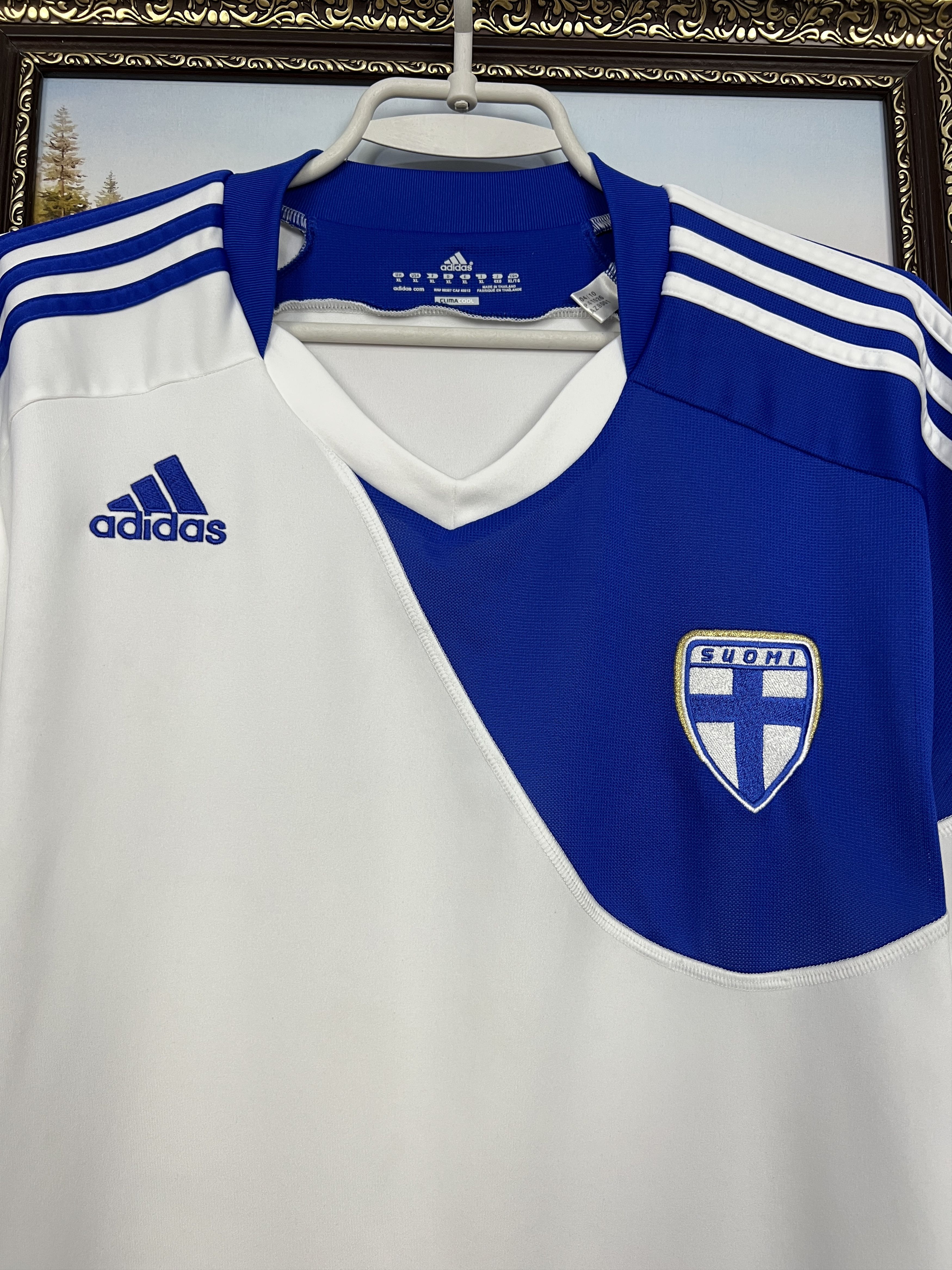 Adidas Finland Home football shirt 2010 Soccer Adidas Jersey Mens Size US XL / EU 56 / 4 - 3 Thumbnail