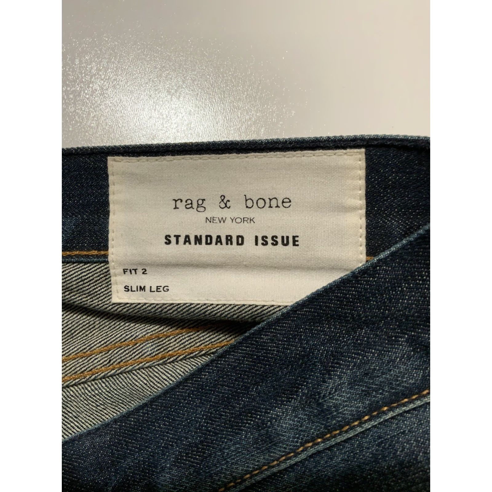 Rag & Bone rag & bone New York Jeans Slim Fit 32 Blue Men Denim Zeitgeist Distressed 2 Slim Leg 32 Inseam Size US 32 / EU 48 - 6 Thumbnail