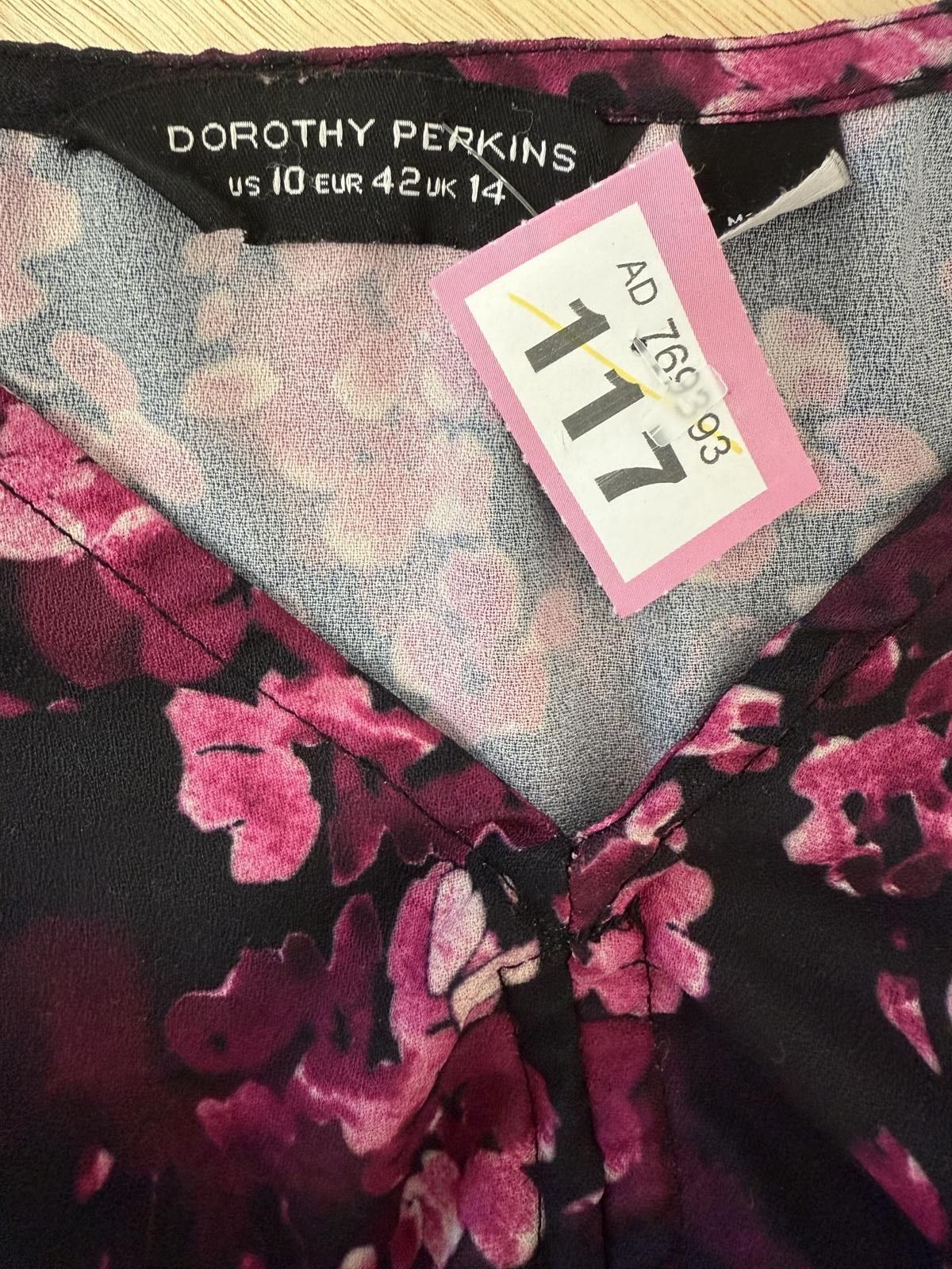 Other Dorothy Perkins Floral Long Sleeve Midi Dress UK Size 14 Size L / US 10 / IT 46 - 2 Thumbnail