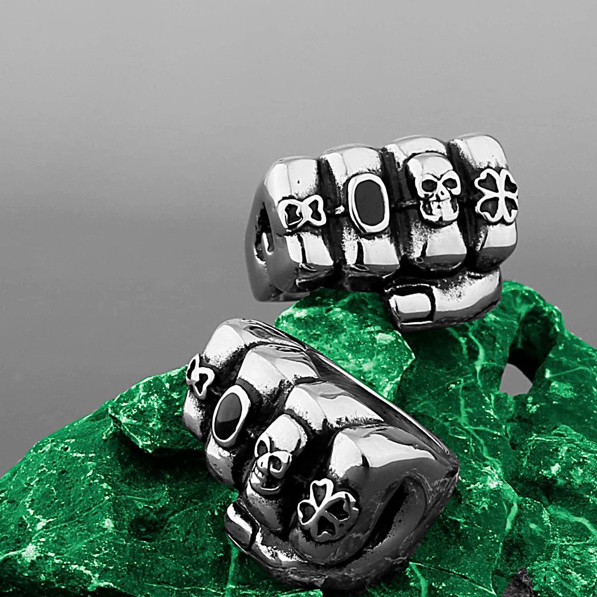 Vintage Fist Skull Neo-Gothic Ring Size 44 - 1 Thumbnail