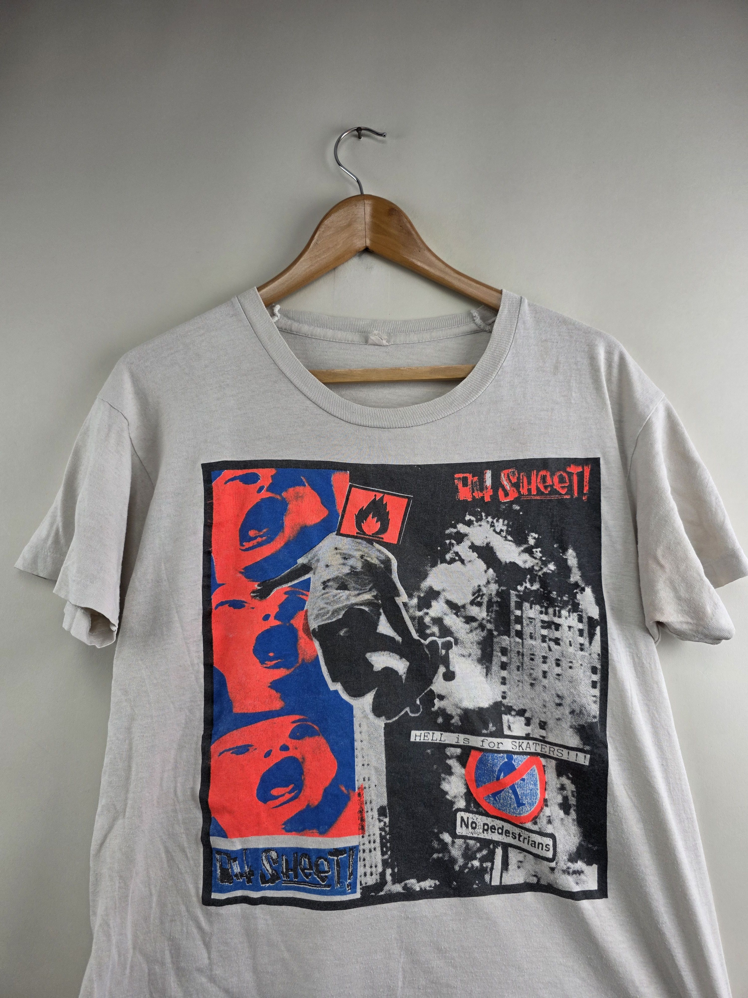 Blind Skateboards × Flip Skateboards × Vintage 80s Hell is For Skaters 84 Sheet Skate tee L 21" 27.5" Size US L / EU 52-54 / 3 - 2 Thumbnail