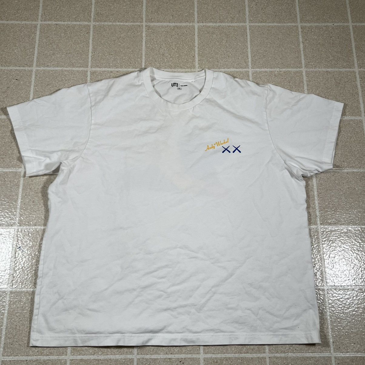 Kaws Uniqlo KAWS x Andy Warhol UT White Graphic Print T-Shirt Size US XXL / EU 58 / 5 - 2 Thumbnail