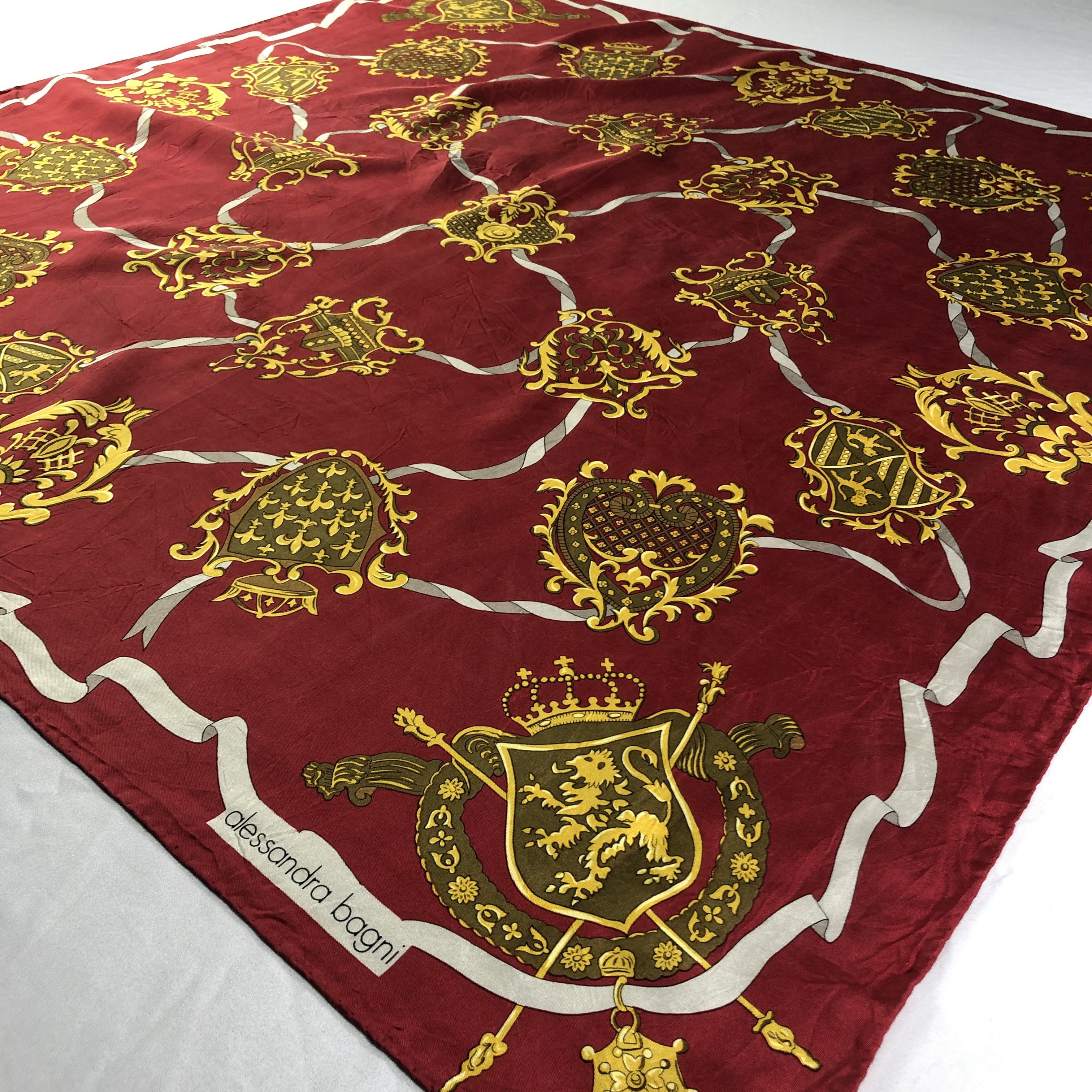 Vintage Vintage Alessandra Bagni Silk Scarf Size ONE SIZE - 4 Thumbnail