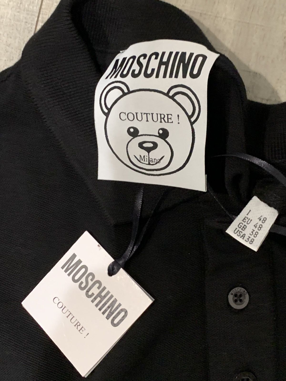 Moschino RARE* New Moschino Couture Teddy Bear Embroidered Polo Shirt Size US M / EU 48-50 / 2 - 5 Thumbnail