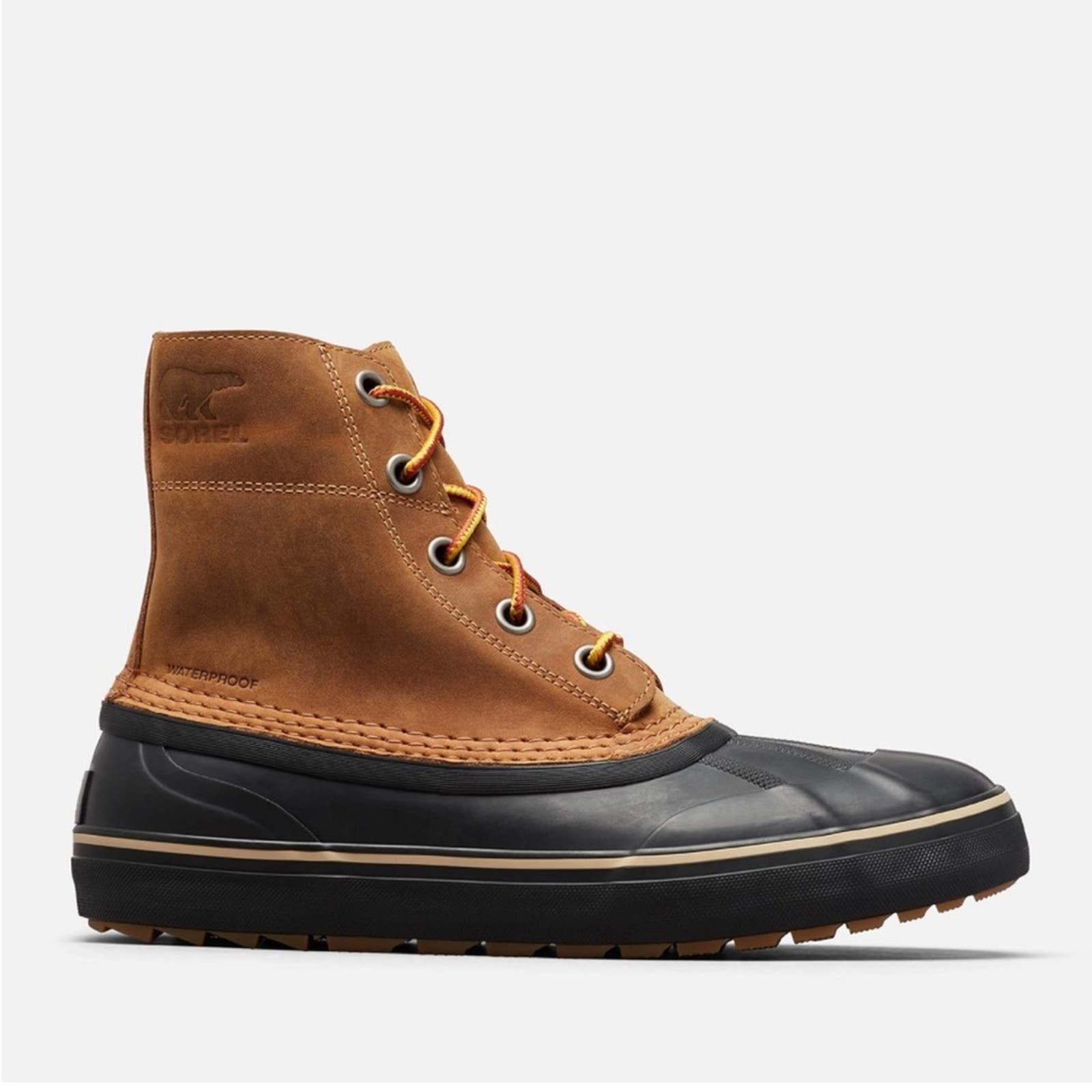 image of Sorel Men's Cheyanne Metro Lace Waterproof Boot In Elk/black in Brown (Size 8)