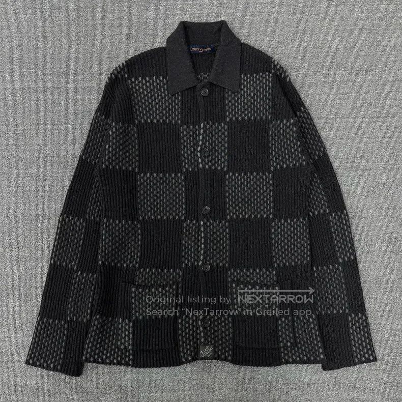 Louis Vuitton Louis Vuitton Black nigo checkerboard 5-button cardigan sh Size US L / EU 52-54 / 3 - 1 Thumbnail