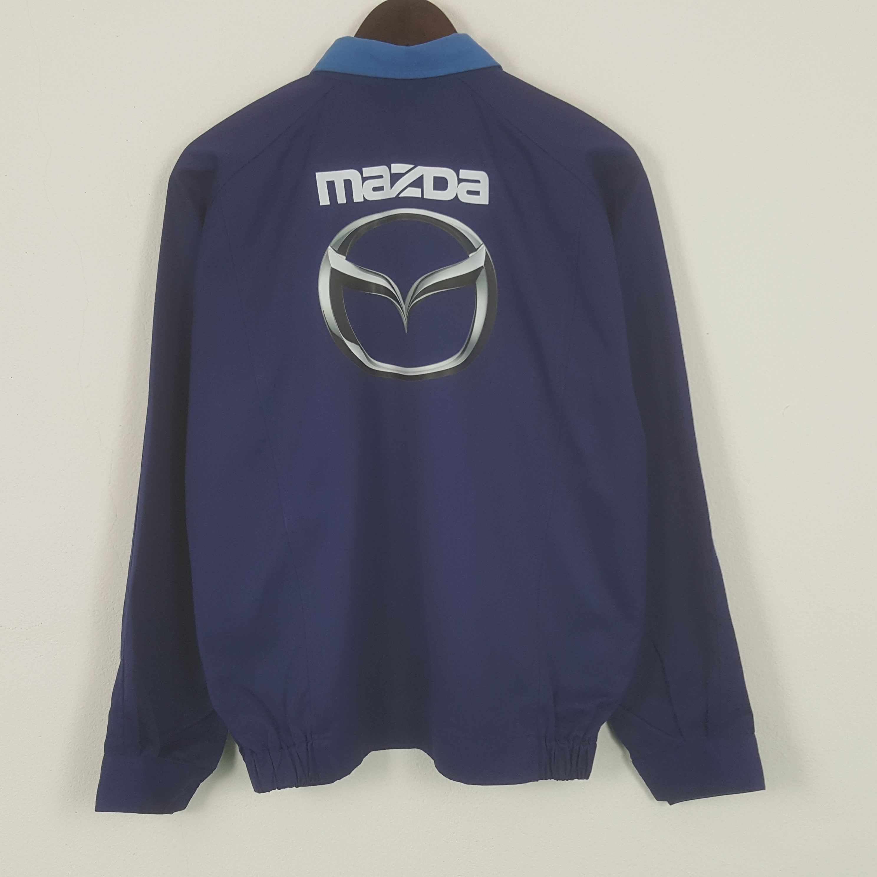 image of Vintage Mazda Worker Racing Jacket in Blue, Men's (Size Medium)